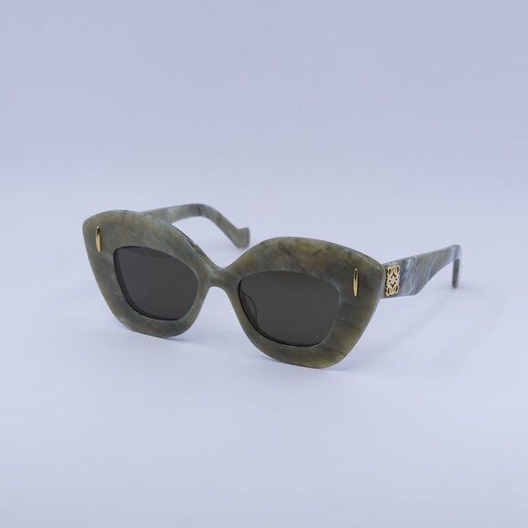 Loewe 🕶️ New Loewe LW40127I 60E Sunglasses - Green Marble Frame Size ONE SIZE - 3 Thumbnail