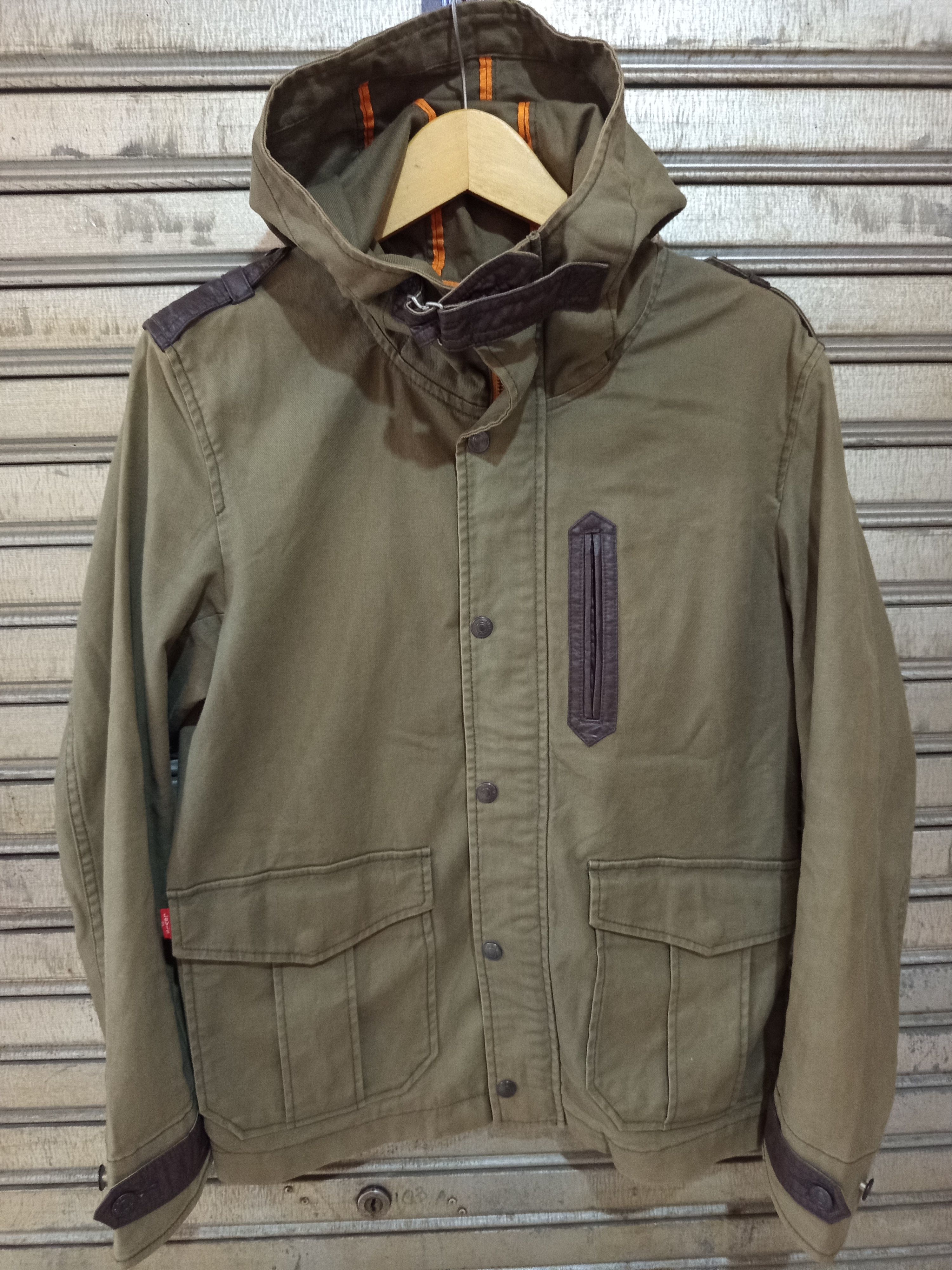 Levi's Levi's Utility Jacket Canvas Leather trim Size US M / EU 48-50 / 2 - 1 Thumbnail