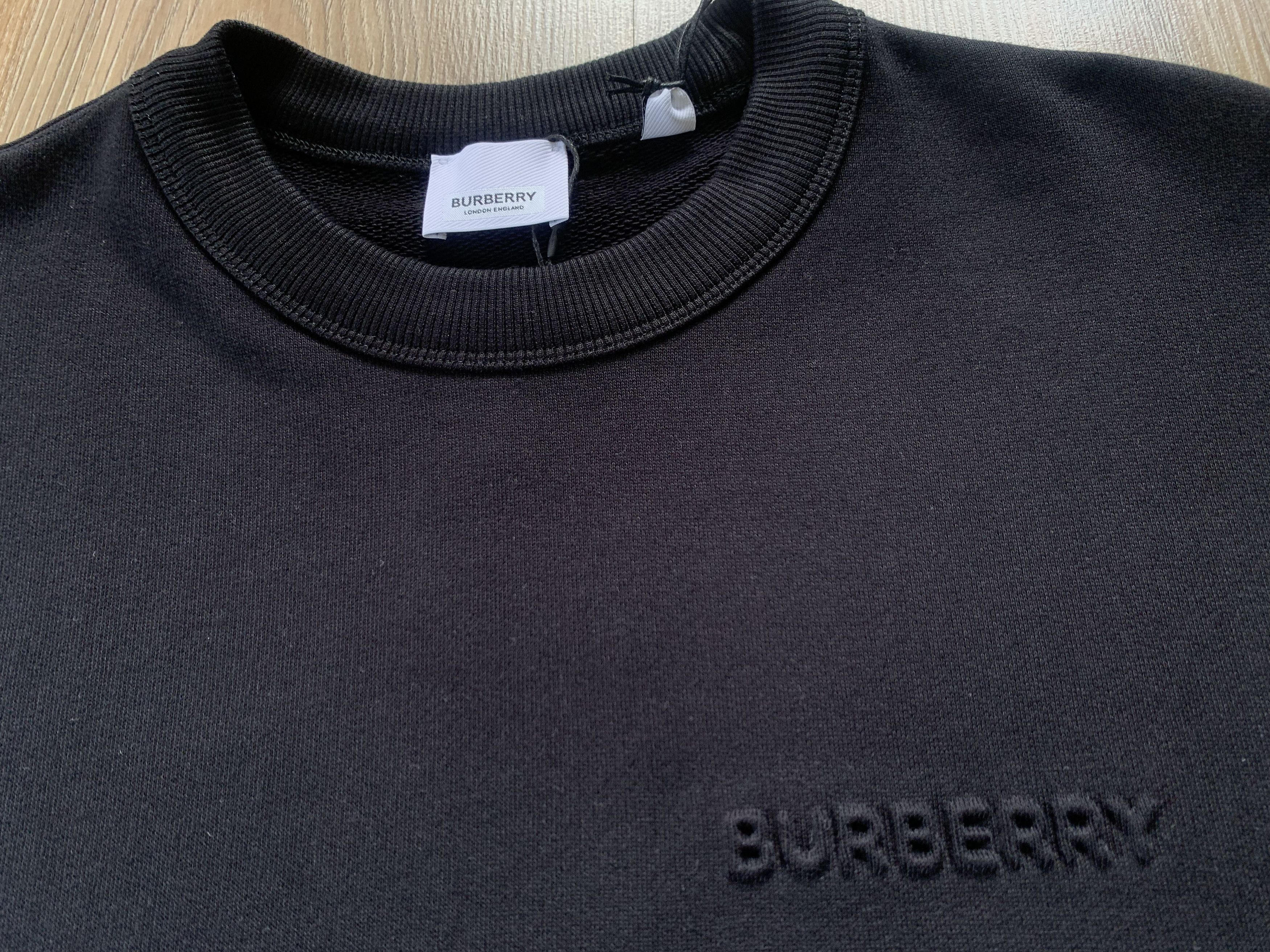 Burberry Burberry Cotton Black Crew Neck Sweatshirt Size US M / EU 48-50 / 2 - 5 Thumbnail