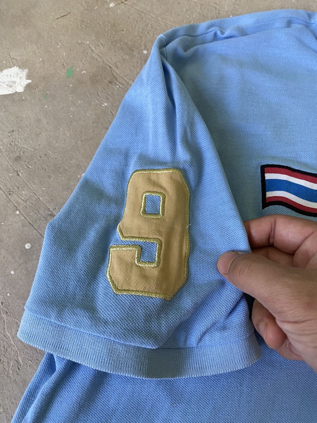 Giordano Giordano Polo Lion Crest Patch Sky Blue Shirt Size US M / EU 48-50 / 2 - 6 Thumbnail