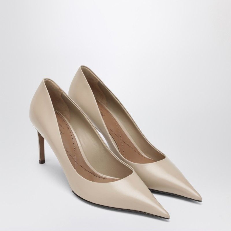Dolce & Gabbana Dolce&Gabbana Beige Calfskin Décolleté Devotion Size US 8.5 / IT 38.5 - 1 Thumbnail