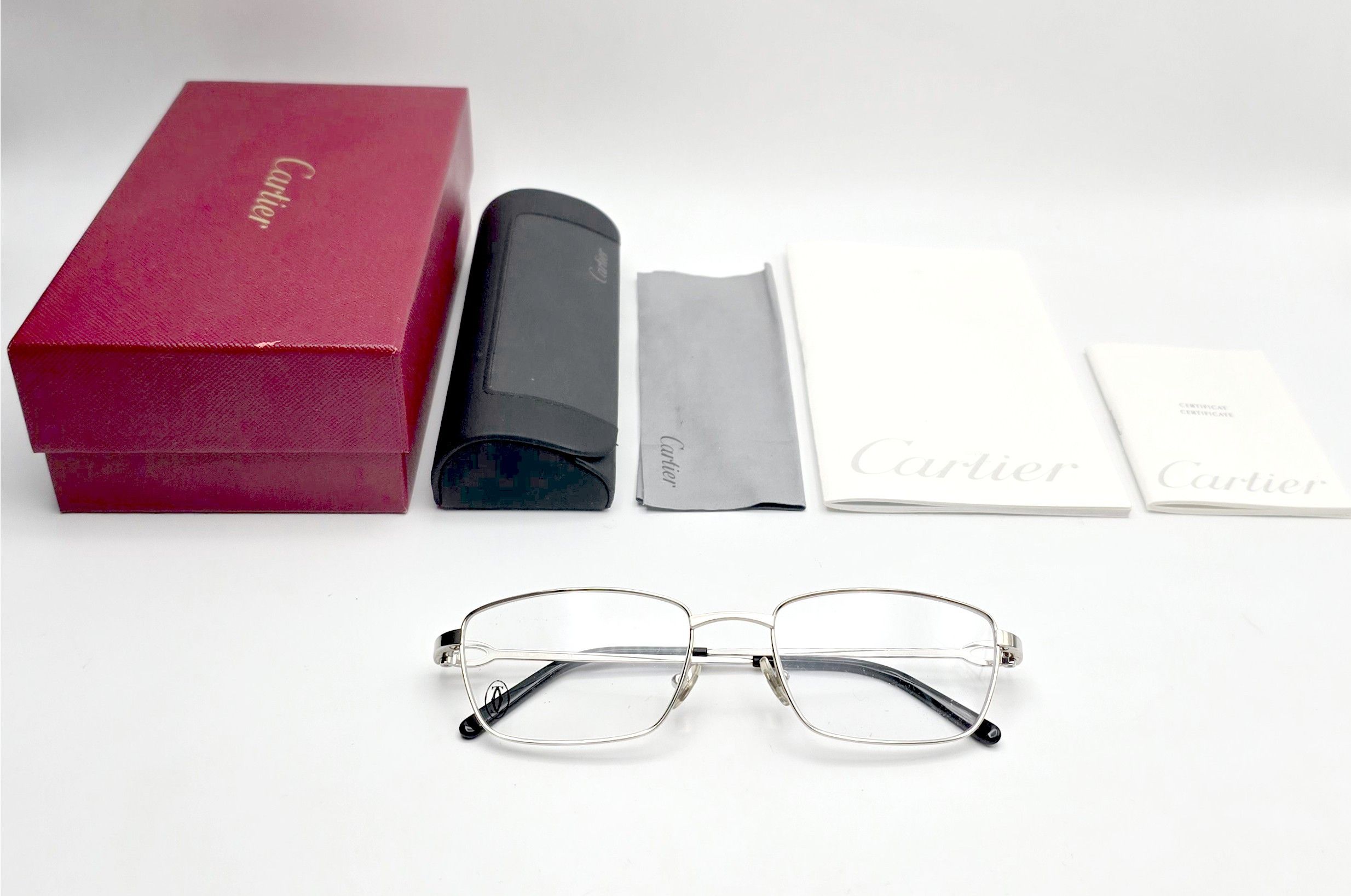 Cartier NEW! Cartier C-Decor Full Rim Silver Glasses Size ONE SIZE - 2 Thumbnail