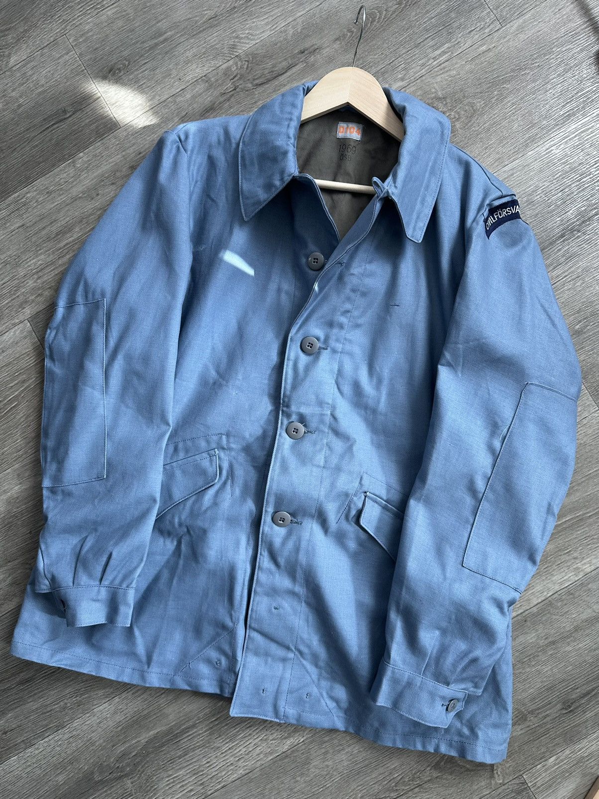 Other 🫧Vintage 1969 Swedish Civil Defence M59 Jacket Military D104 Size US L / EU 52-54 / 3 - 4 Thumbnail