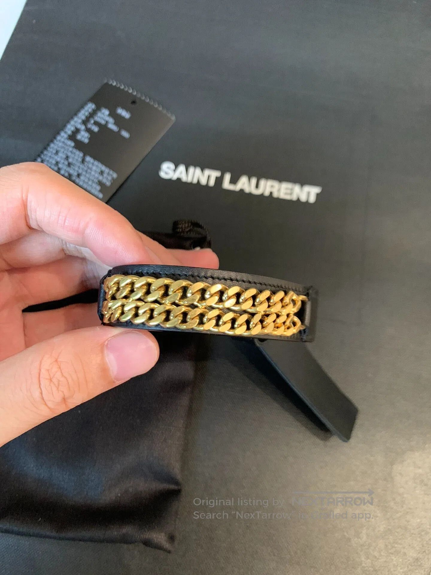 Saint Laurent Paris Saint Laurent Gold Chain Bracelet. Size ONE SIZE - 6 Thumbnail