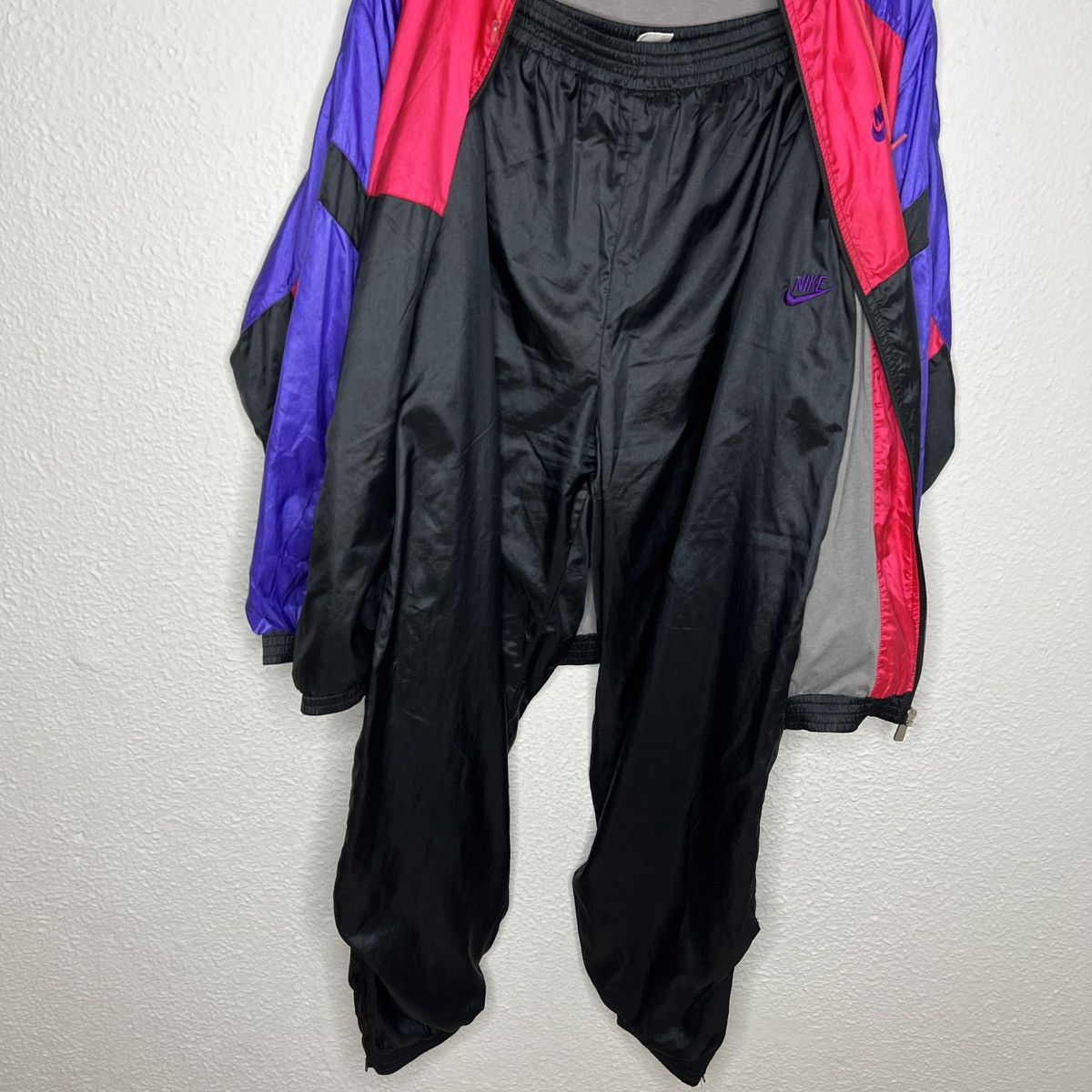 Nike Nike Tracksuit Set 80s 90s Black Multicolor Purple Red Rave Size US XL / EU 56 / 4 - 7 Thumbnail