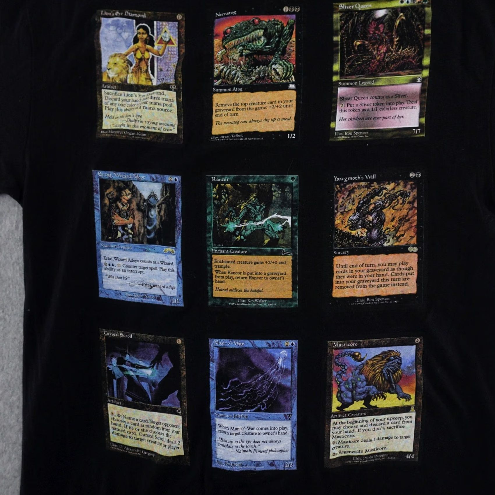 Vintage Magic the Gathering T-Shirt Adult Small Black Mtg Cards Graphic Box Lunch Size US S / EU 44-46 / 1 - 2 Thumbnail