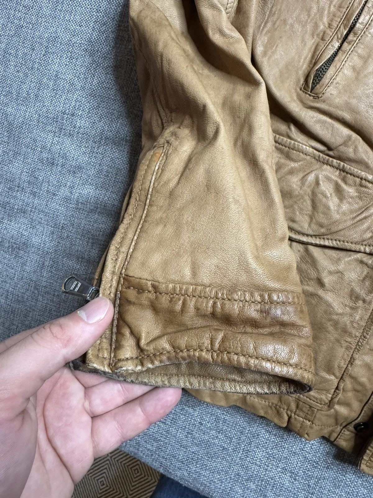 Tommy Hilfiger Vintage Tommy Hilfiger Tailored leather jacket L Size US L / EU 52-54 / 3 - 3 Thumbnail