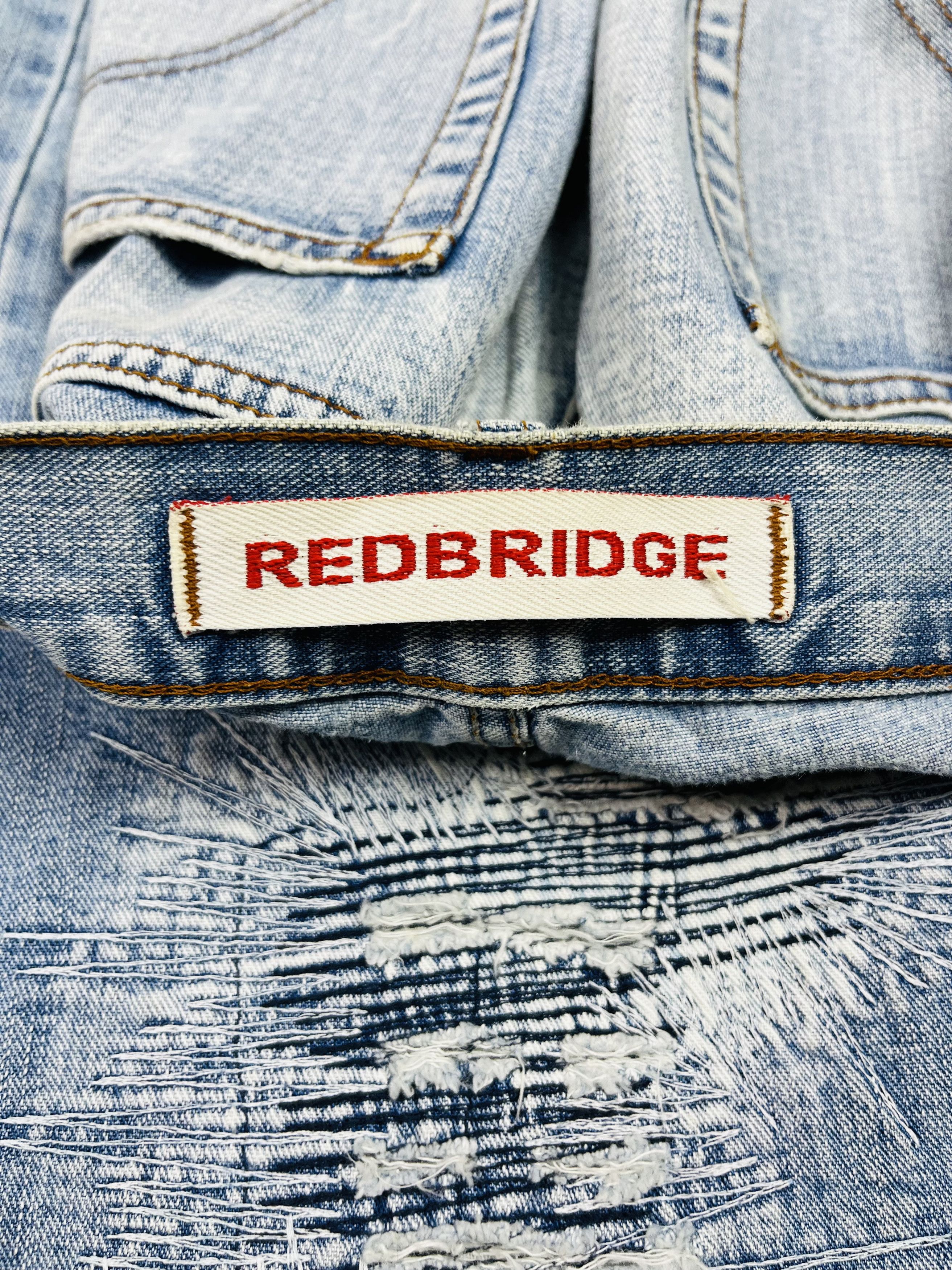 Other 1990s BAGGY DISTRESSED REPAIRED FADED DENIM PANTS - № 3003 Size US 34 / EU 50 - 8 Thumbnail