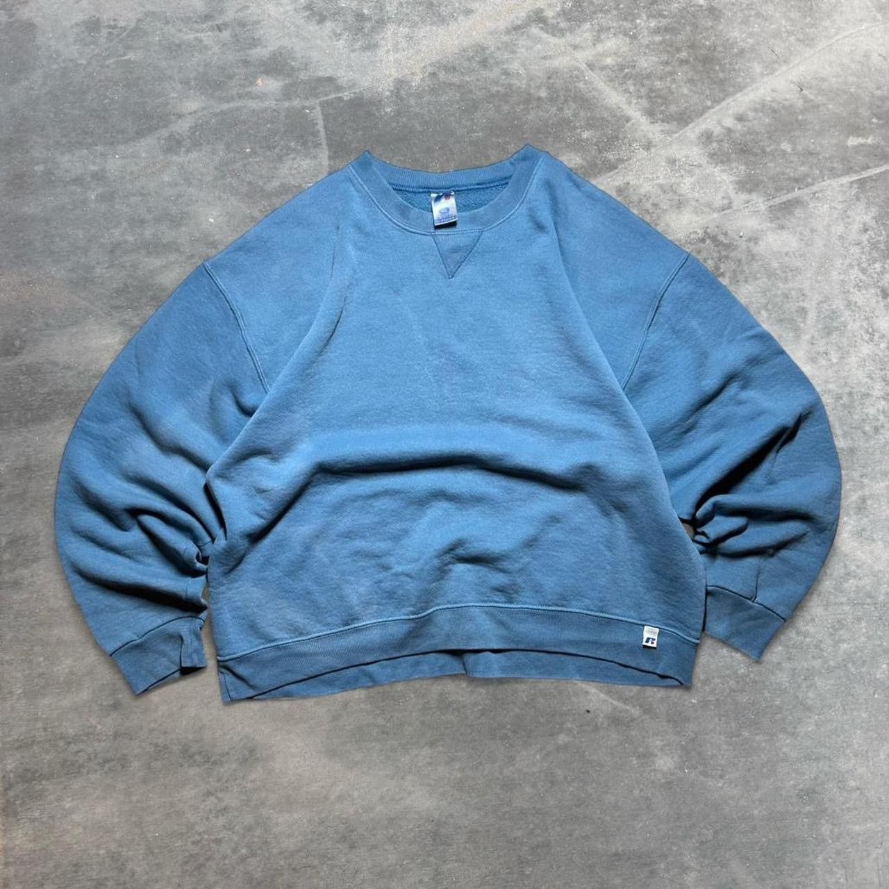 Russell Athletic Vintage 90s Russell Athletic Crewneck Sweatshirt steel blue Size US XL / EU 56 / 4 - 1 Thumbnail