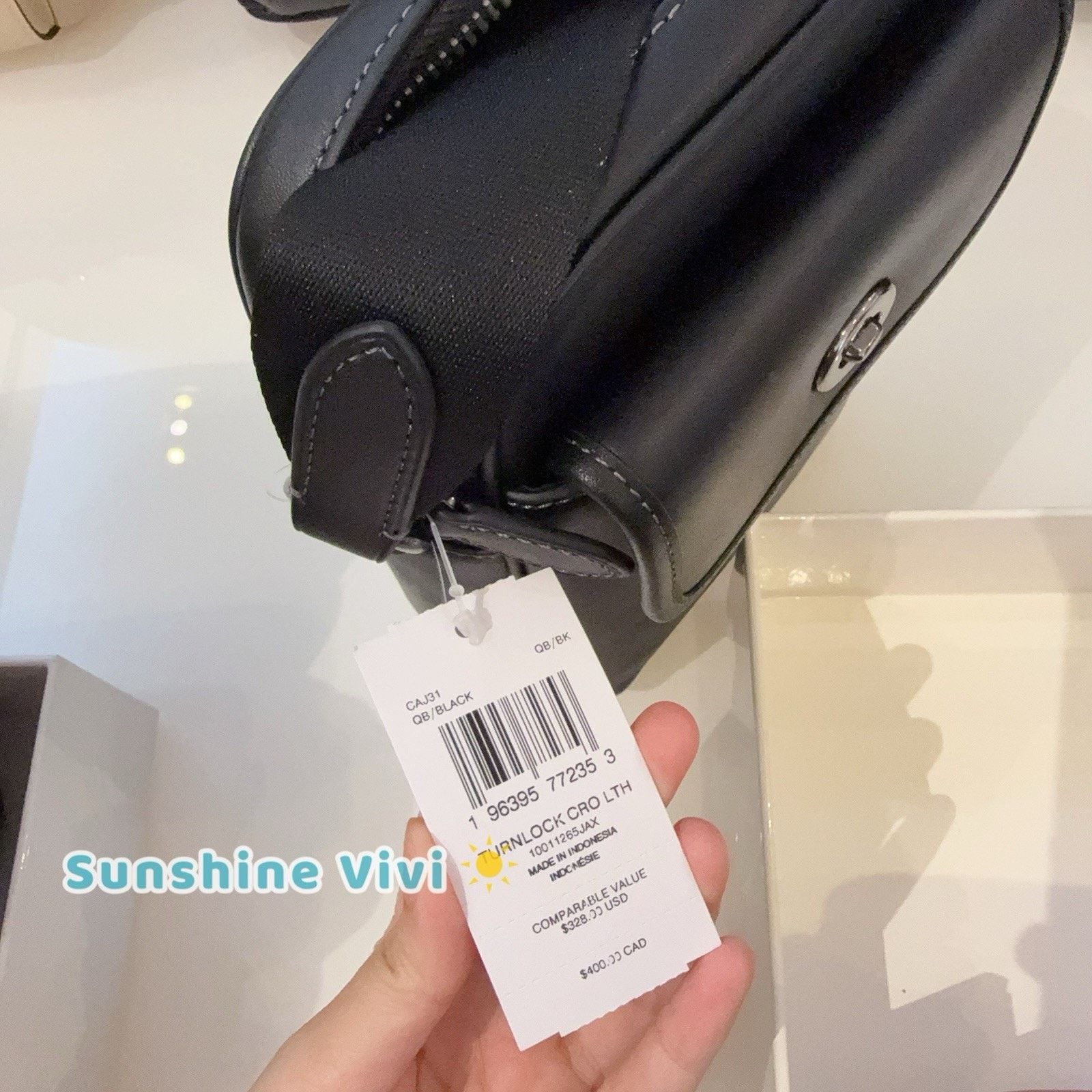Coach NWT Coach Turnlock Crossbody Bag Leather CAJ31 Black Size ONE SIZE - 4 Thumbnail