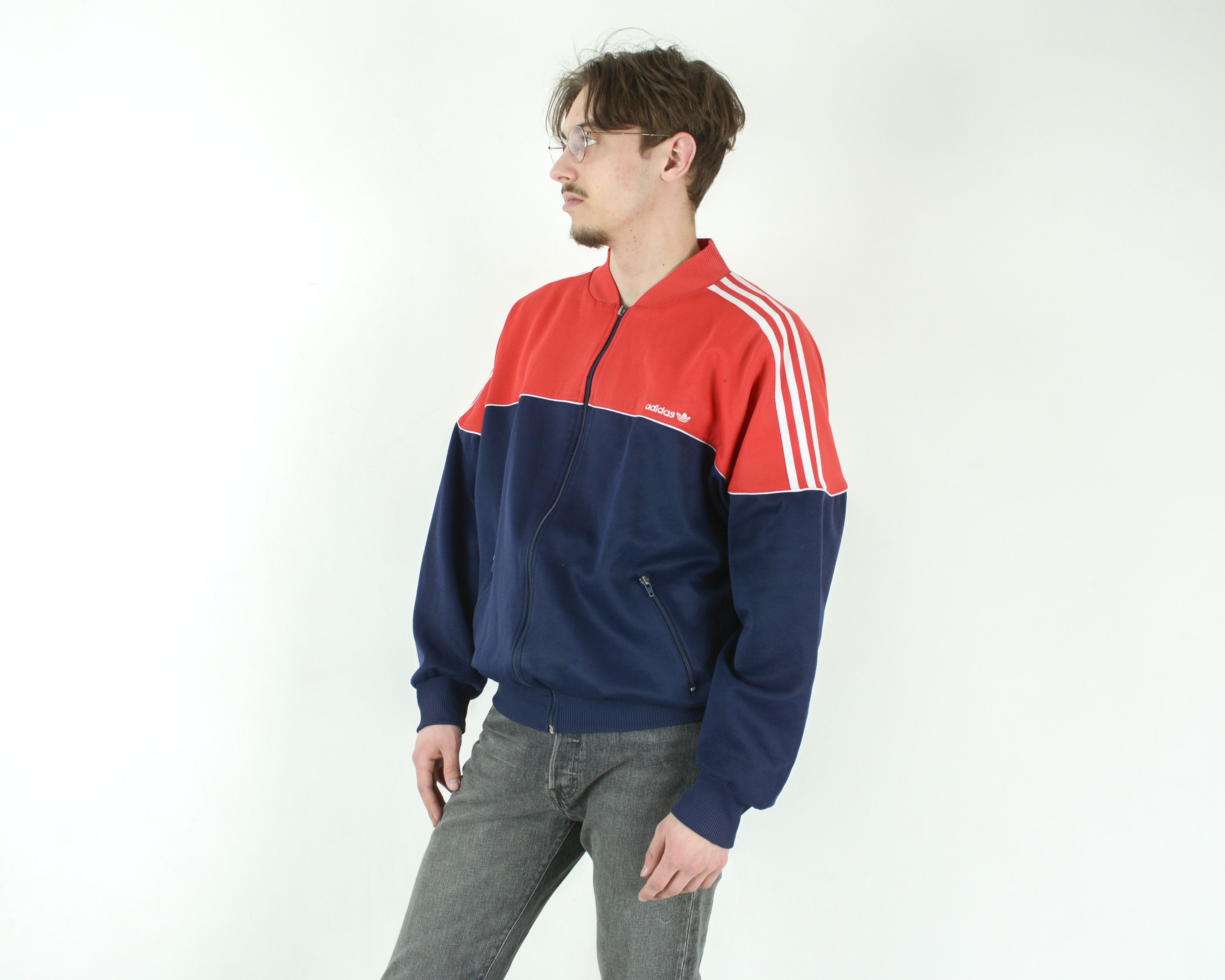 Adidas 80's Jacket Tracksuit Top Sweatshirt Running Sports Jumper Size US M / EU 48-50 / 2 - 2 Thumbnail
