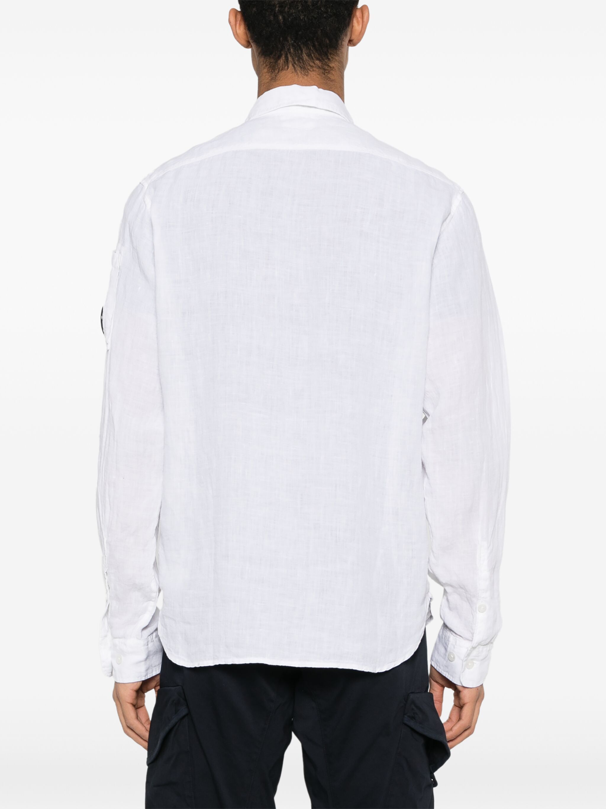 C.P. Company o1y1224 Solid Color Shirt in White Size US M / EU 48-50 / 2 - 2 Thumbnail