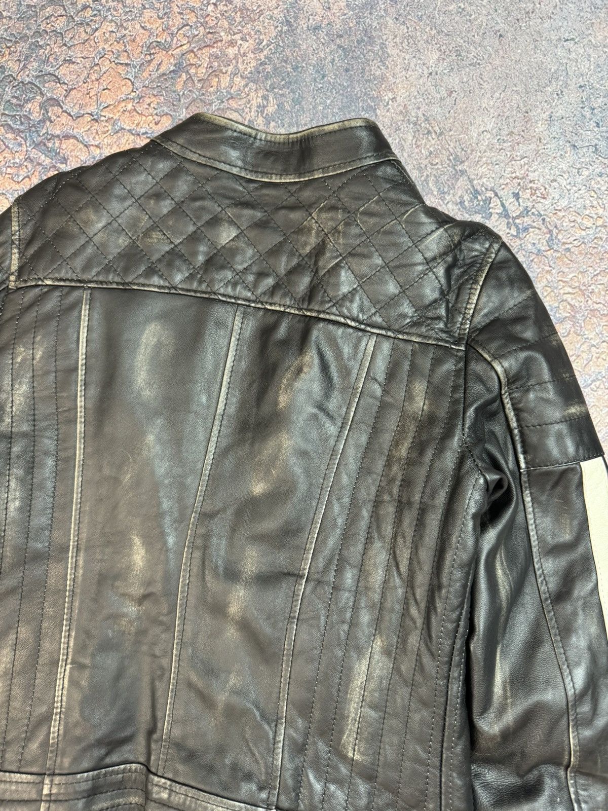 Harley Davidson Vintage Y2K Leather Jacket Bomber Opium Red Bul Style Size M / US 6-8 / IT 42-44 - 11 Thumbnail
