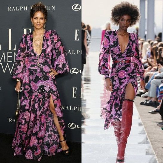 REVOLVE DUNDAS x Revolve - Flower Print Dress Worn by Halle Berry Size XS / US 0-2 / IT 36-38 - 3 Thumbnail