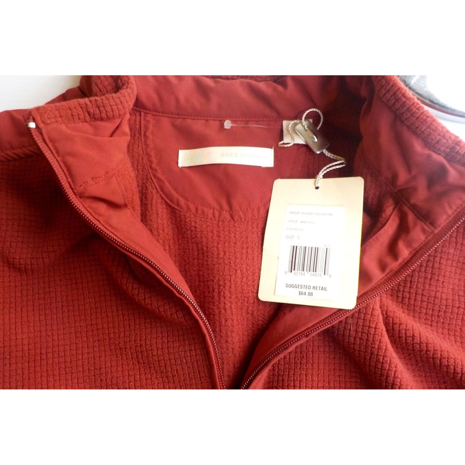 Vintage Greg Norman Women's Golf Playdry 1/4 Zip Pullover Red L NWT Size L / US 10 / IT 46 - 5 Thumbnail