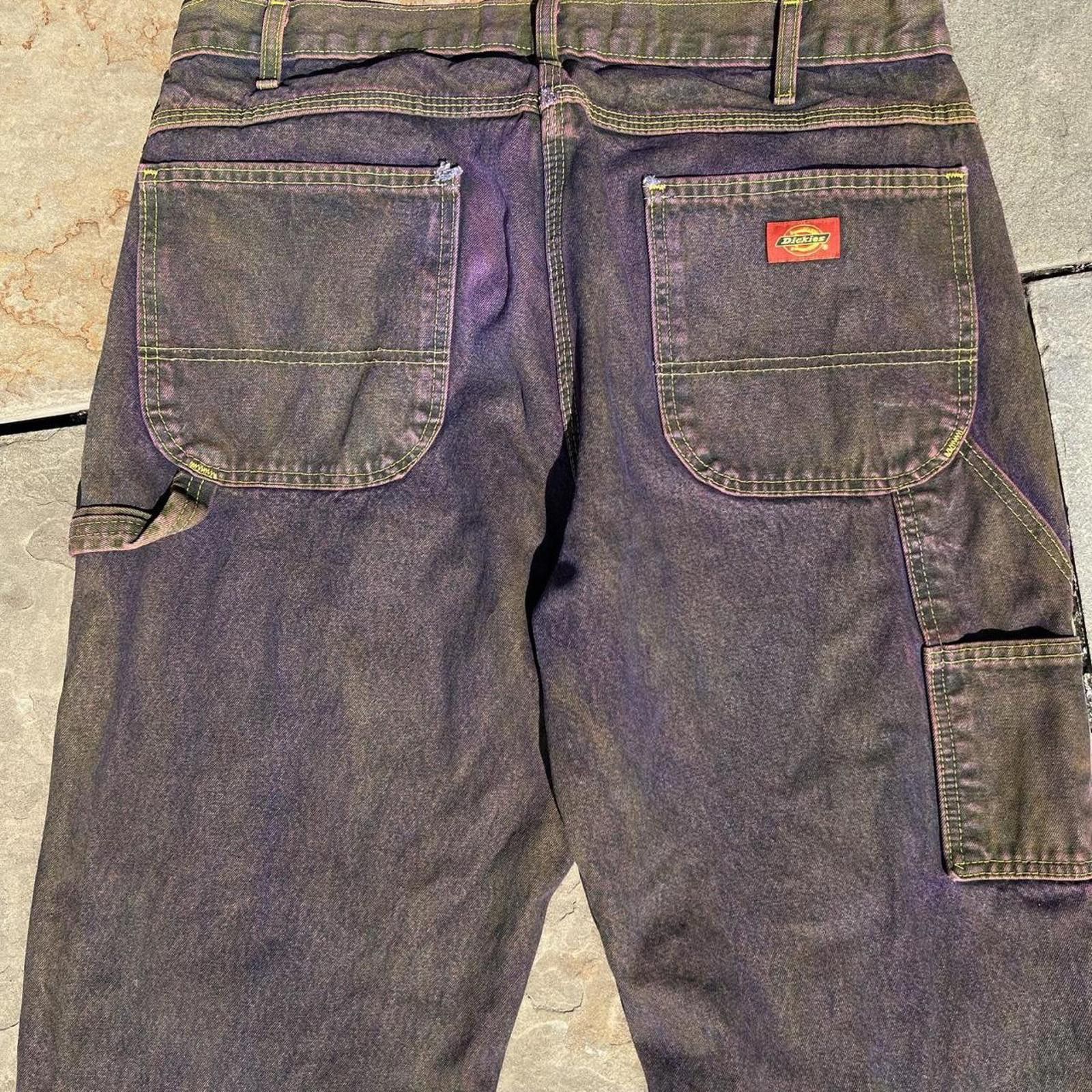 Dickies Reworked Dickies Purple Brown Yellow Denim Carpenter Jeans Size US 36 / EU 52 - 6 Thumbnail