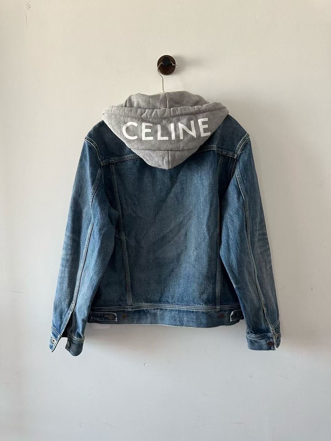 Celine celine hooded denim jacket with logo Size US L / EU 52-54 / 3 - 1 Thumbnail