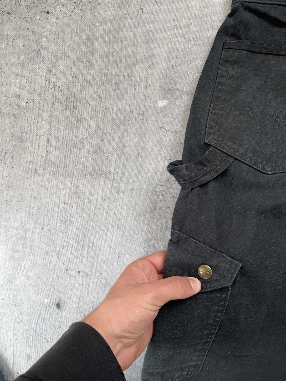 Carhartt × Vintage (33x32) Crazy Faded Vintage Carhartt Carpenter Pants Size US 33 - 3 Thumbnail