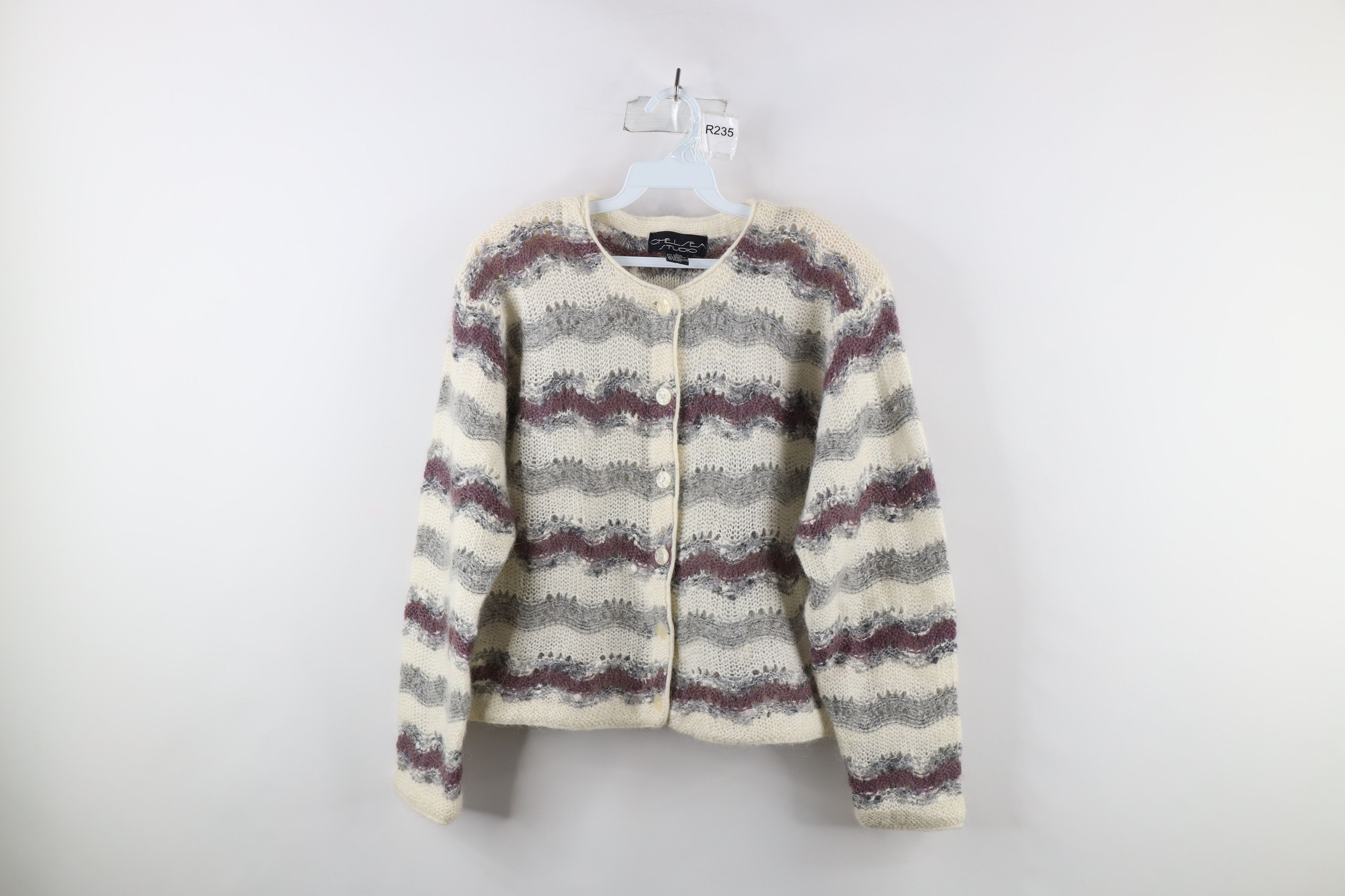 image of Vintage 90's Coogi Style Wool Blend Knit Cardigan Sweater, Women's (Size Large)
