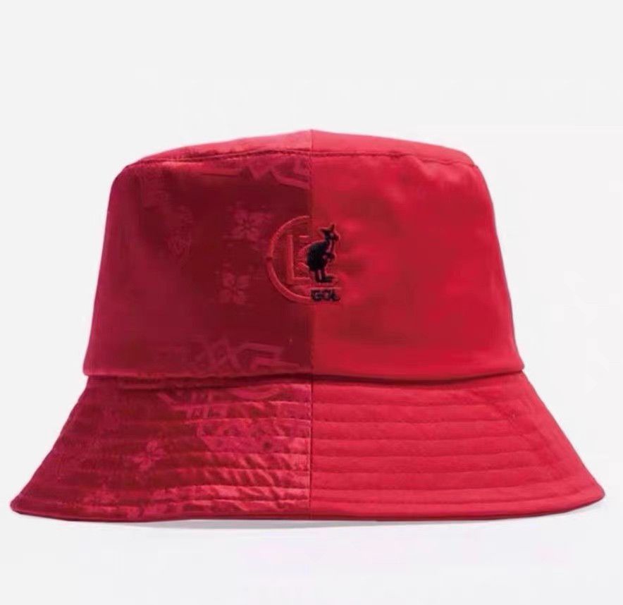 CLOT CLOT x Kangol Red Silk Splice Bucket Hat Size 34 - 1 Thumbnail