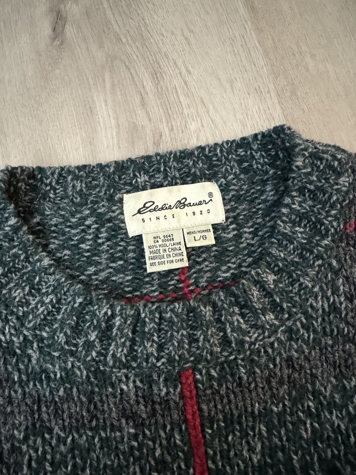 Eddie Bauer Vintage 100% Wool Eddie Bauer Sweater Size US L / EU 52-54 / 3 - 2 Thumbnail