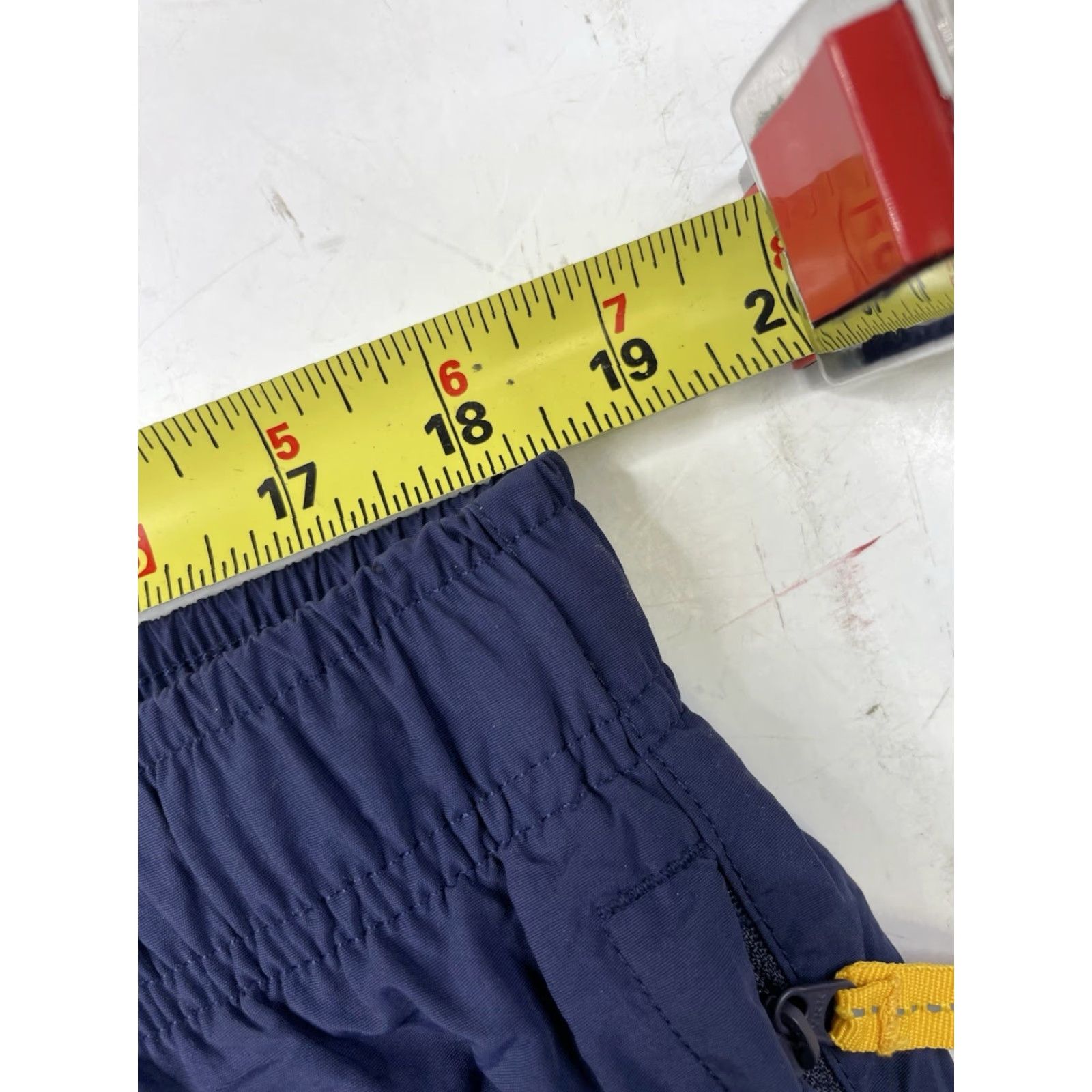 Bodega Bodega Track Pants Men XXL Lined Nylon Navy Blue With Yellow Accents Activo Activewear Size US 39 - 4 Thumbnail