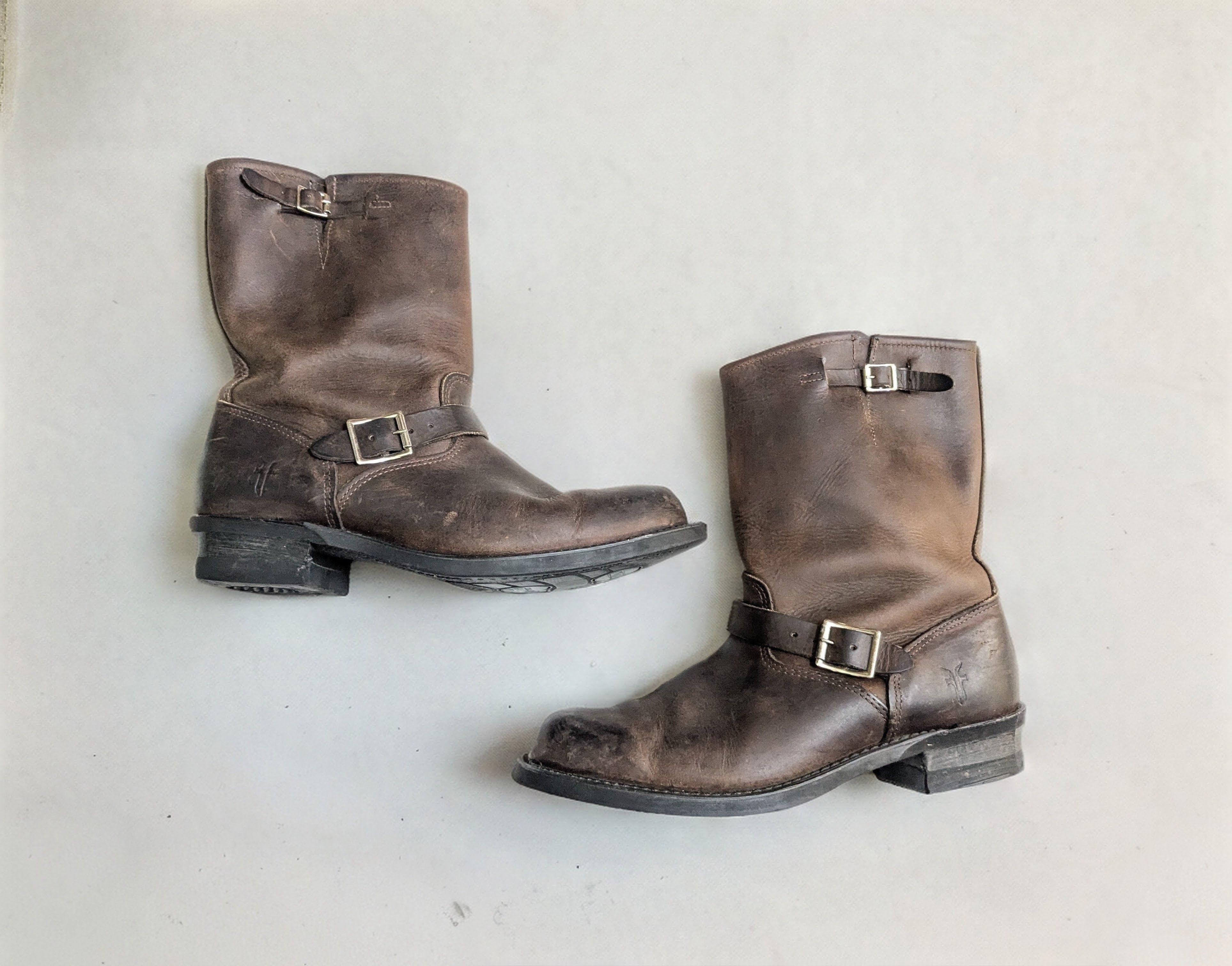 Frye Frye Engineer Boots Brown 11.5 M Leather Buckle Strap Size US 11.5 / EU 44-45 - 1 Thumbnail