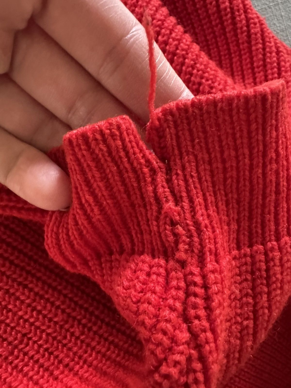 Other Tg Dragon chunky M womens red knit sweater cardigan Size M / US 6-8 / IT 42-44 - 3 Thumbnail