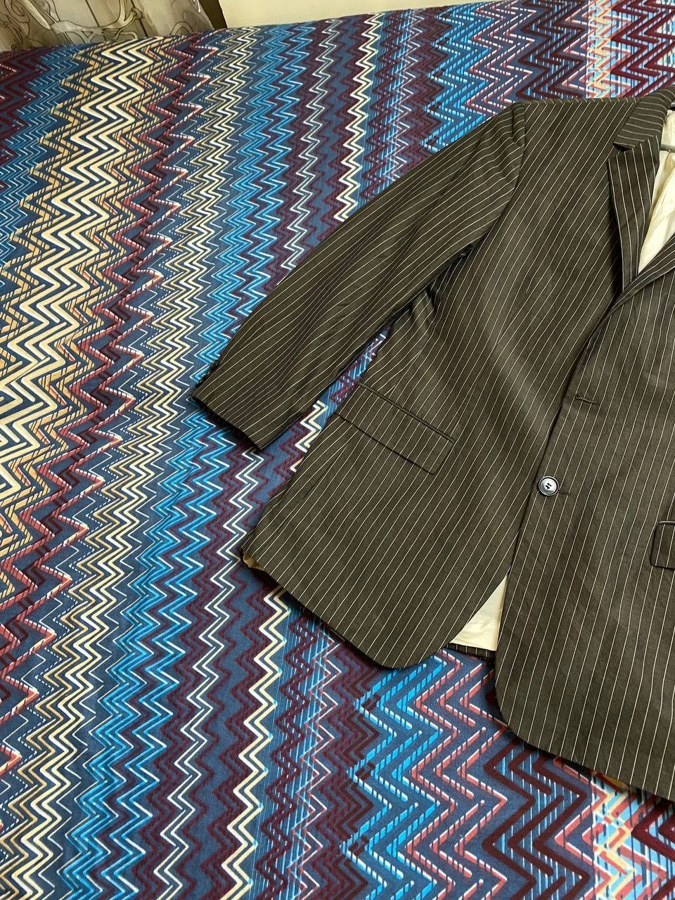 Hugo Boss Vintage Blazer Hugo Boss black striped Y2K Streetwear Size 40R - 7 Thumbnail