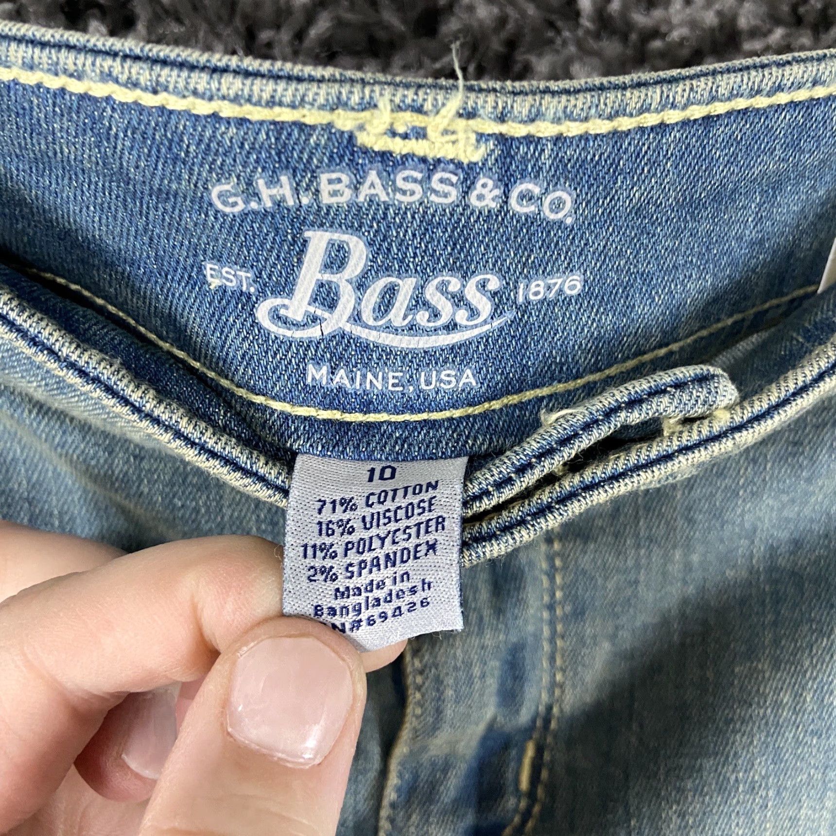 Vintage NEW G.H. Bass & Co. Denim Skirt Women’s 10 Blue Knee Length Straight Pencil Size 32" / US 10 / IT 46 - 4 Thumbnail