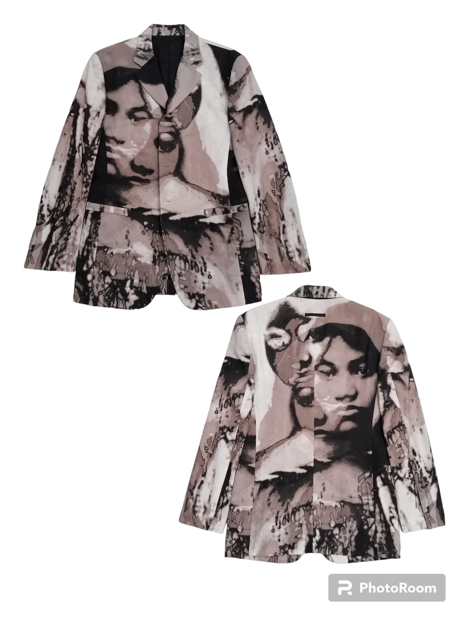 Jean Paul Gaultier Jean Paul Gaultier Homme Face Graphic Printed Jacket Size 48R - 1 Thumbnail