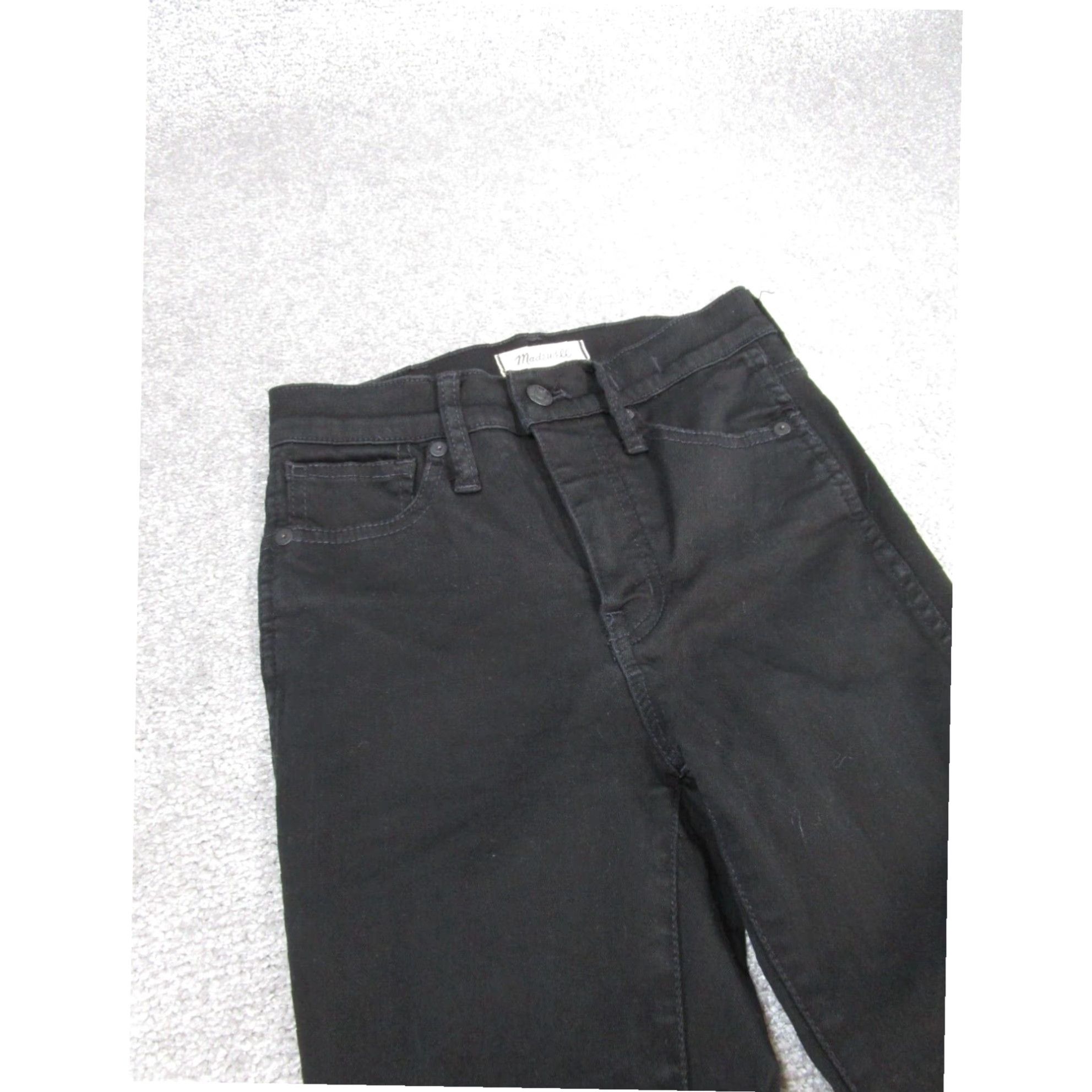 Madewell Womens Madewell Jeans Black Skinny Mid Rise 24 XL Extra Large Size 42" / US 20 - 2 Thumbnail