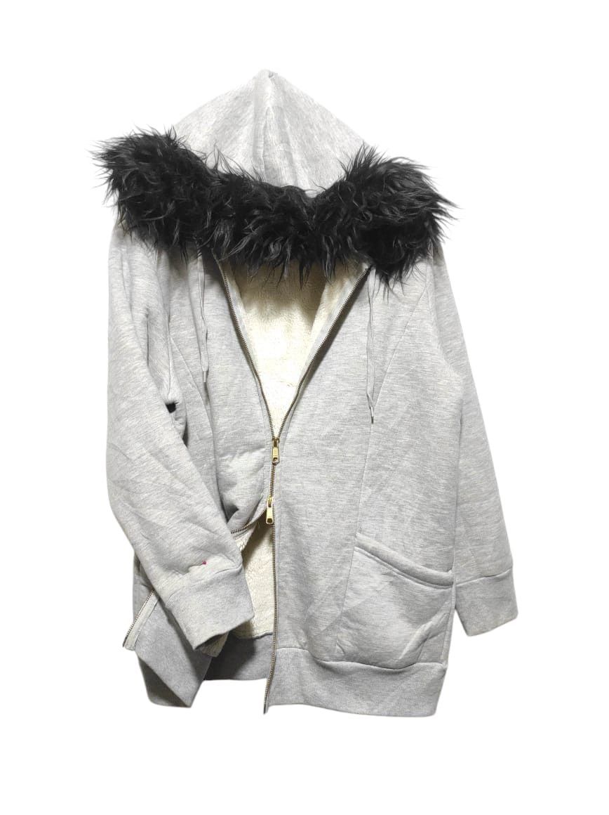 Hysteric Glamour Gray Sherpa Double Zip Fur Double Hoodie LGB style Size US L / EU 52-54 / 3 - 1 Thumbnail