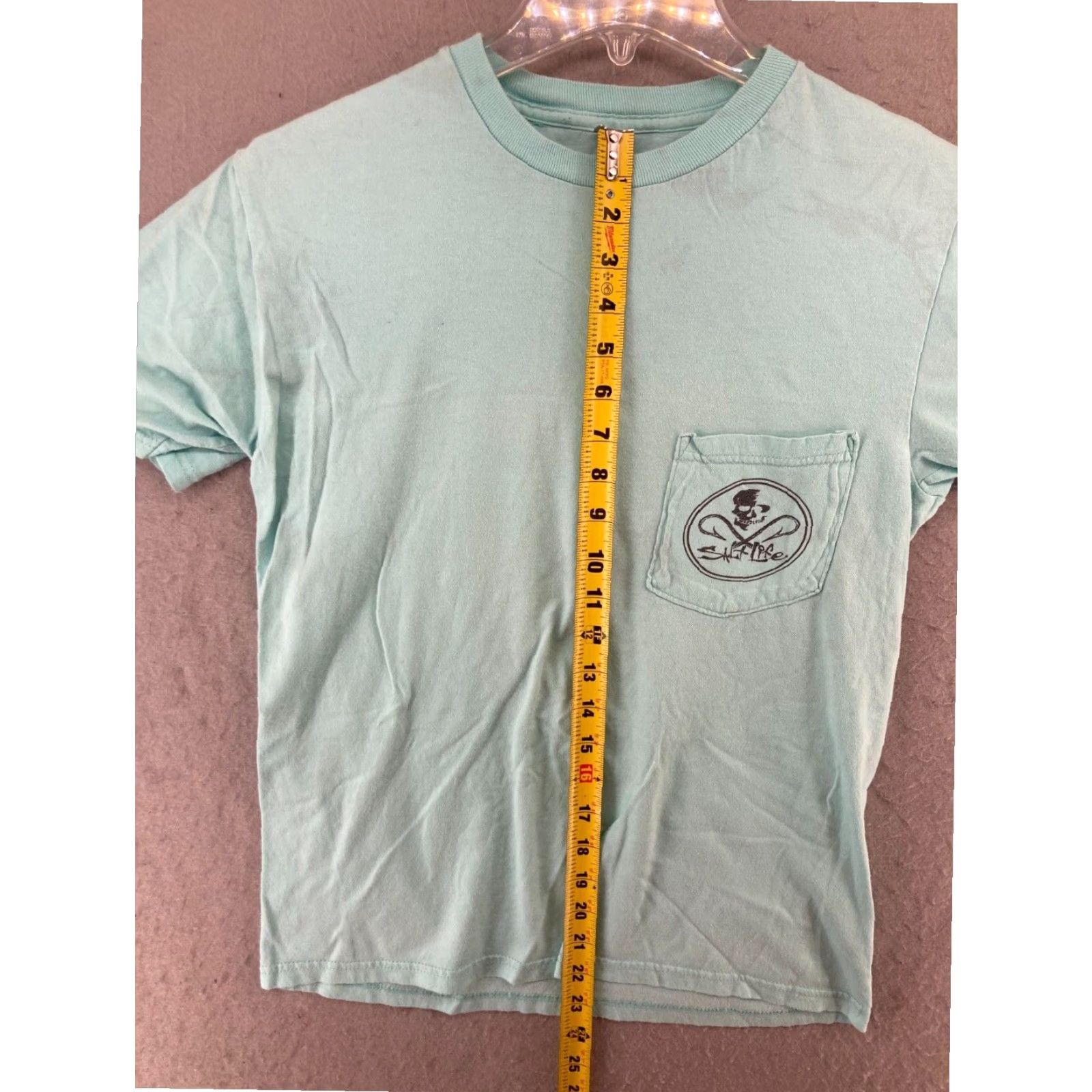 Vintage Salt Life Mens Small Blue Skull Hooks Fishing TShirt Live Salty Coastal Size US S / EU 44-46 / 1 - 3 Thumbnail