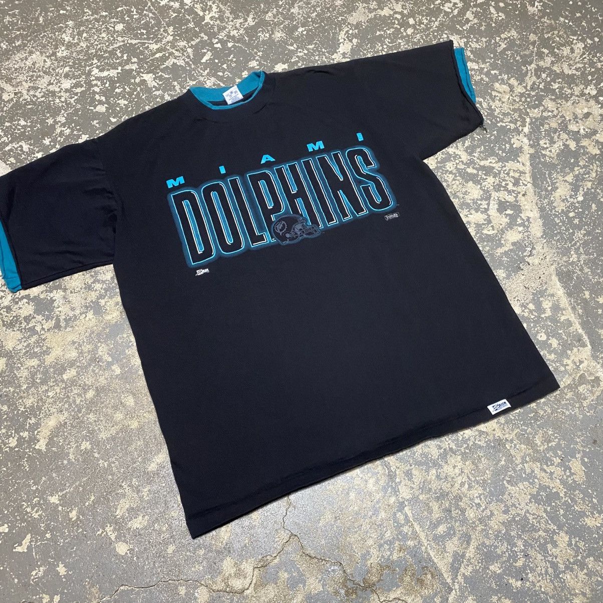 NFL × Salem Sportswear × Vintage Vintage Miami Dolphins NFL Salem Sportswear Tshirt Size US XL / EU 56 / 4 - 8 Thumbnail
