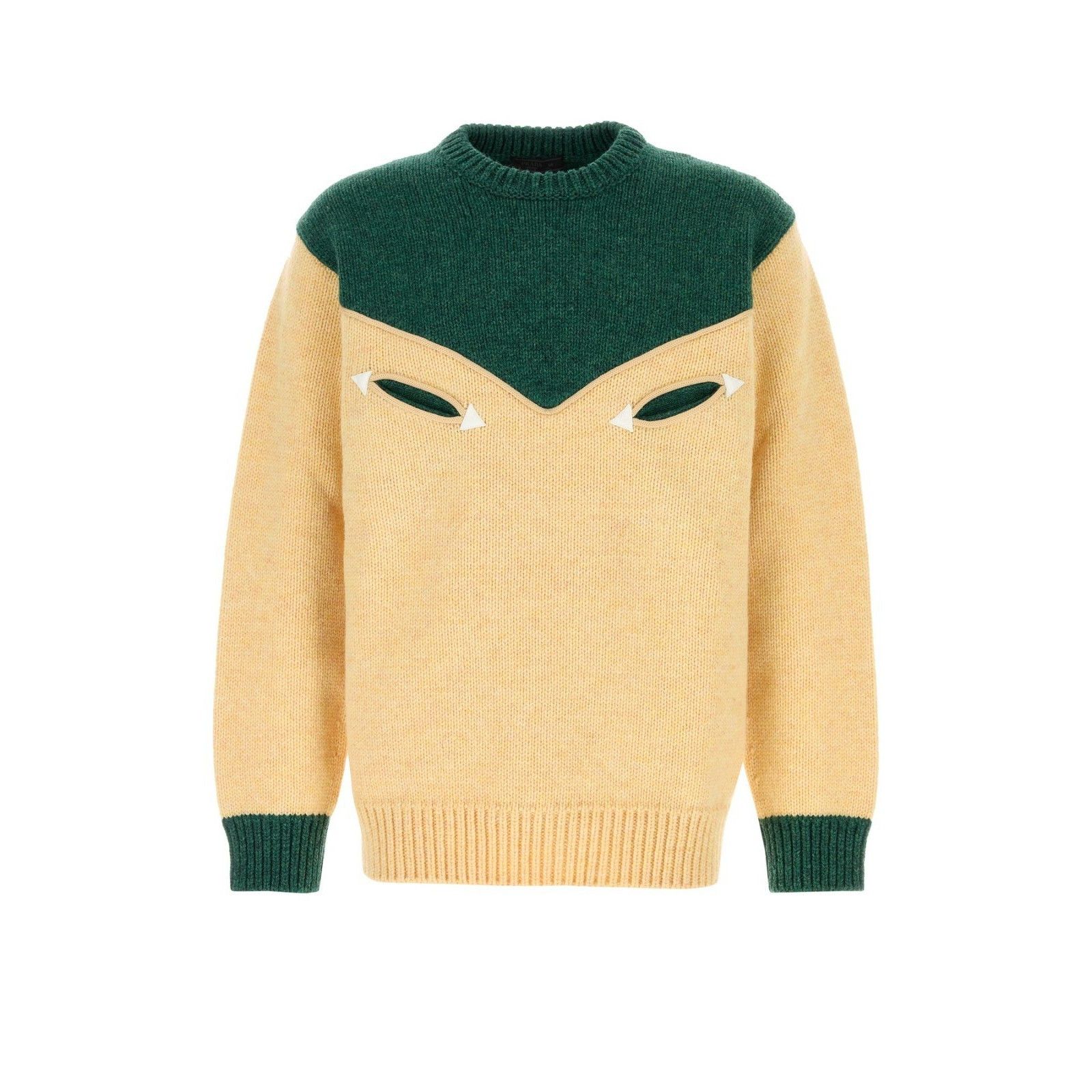 Prada PRADA Two-tone Wool Sweater New & Authentic (Men's size:50;) Size US M / EU 48-50 / 2 - 1 Thumbnail