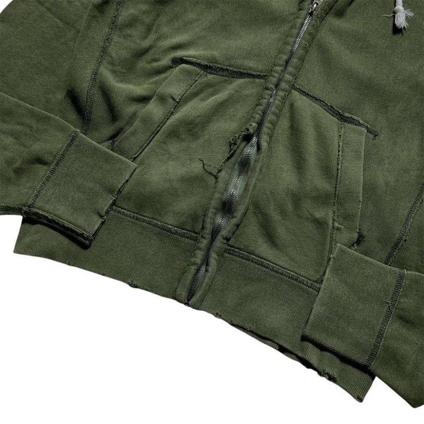 Abercrombie & Fitch ABERCROMBIE OLIVE GREEN FUR ZIPPER HOODIE DISTRESSED Size US XL / EU 56 / 4 - 4 Thumbnail