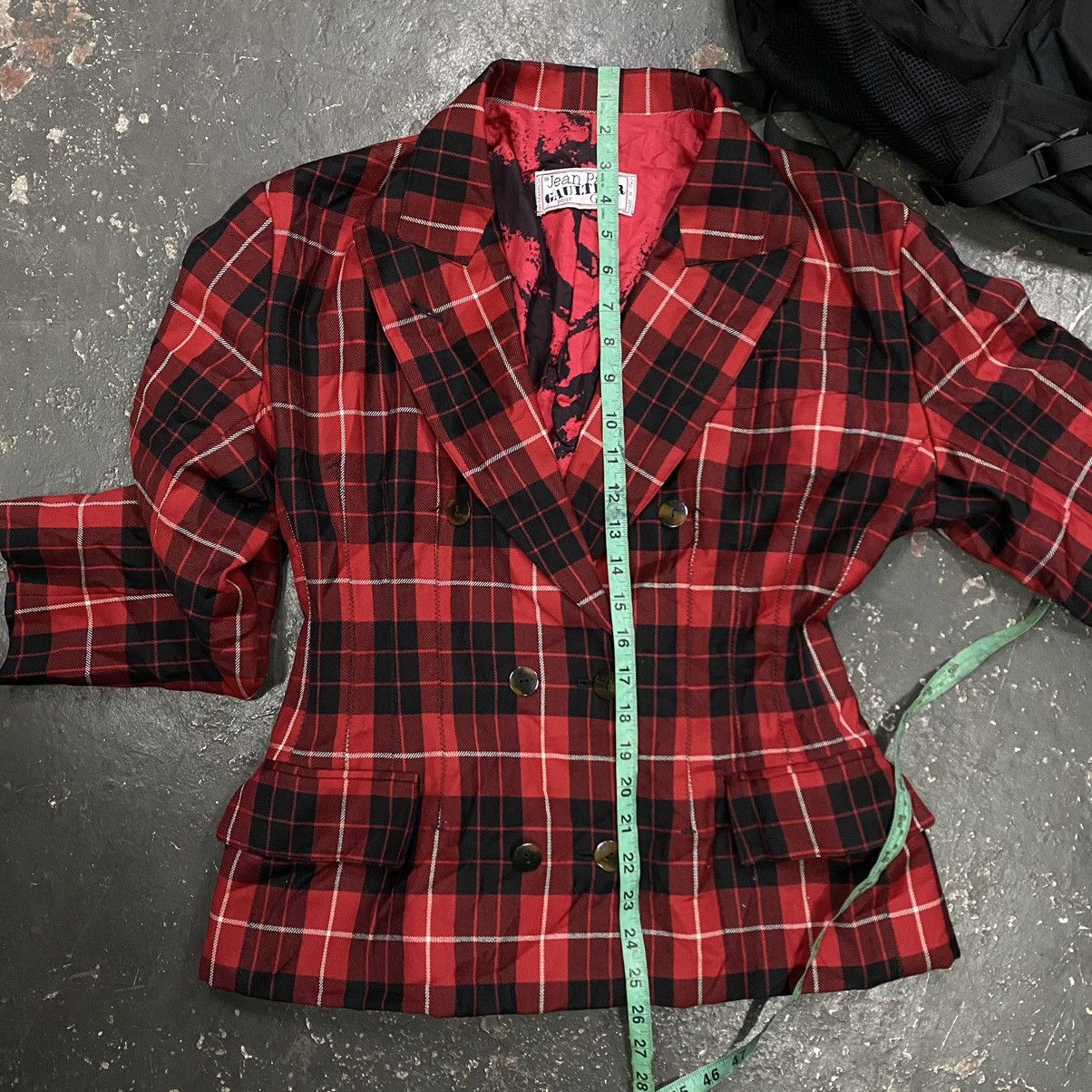 Jean Paul Gaultier Vintage Jean Paul Gaultier Red Tartan Hourglass Jacket Size 40S - 13 Thumbnail