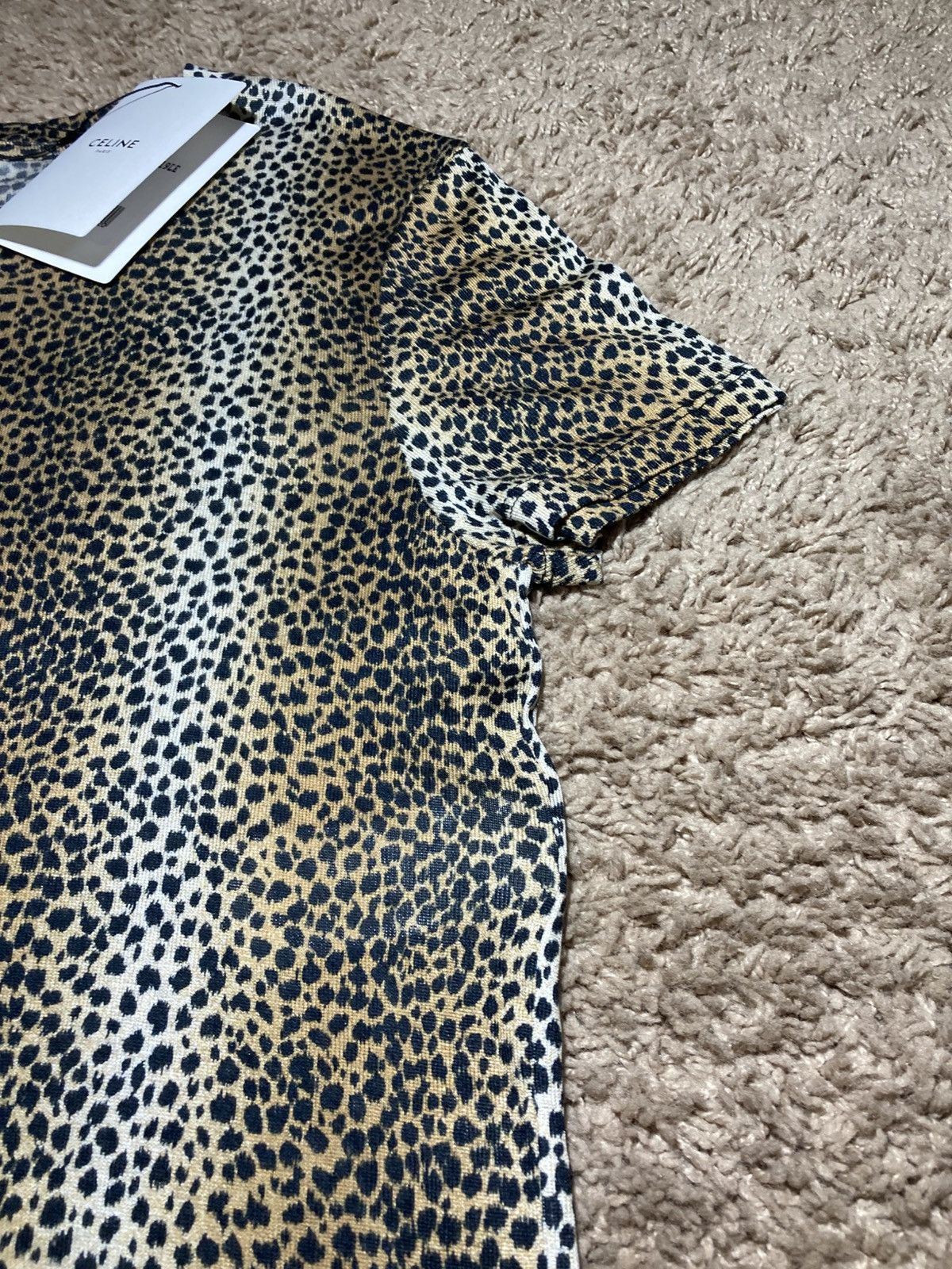 Celine SS19 Celine Cheetah Silk Shirt Crew 2019 Animal Print Hedi Size US S / EU 44-46 / 1 - 6 Thumbnail