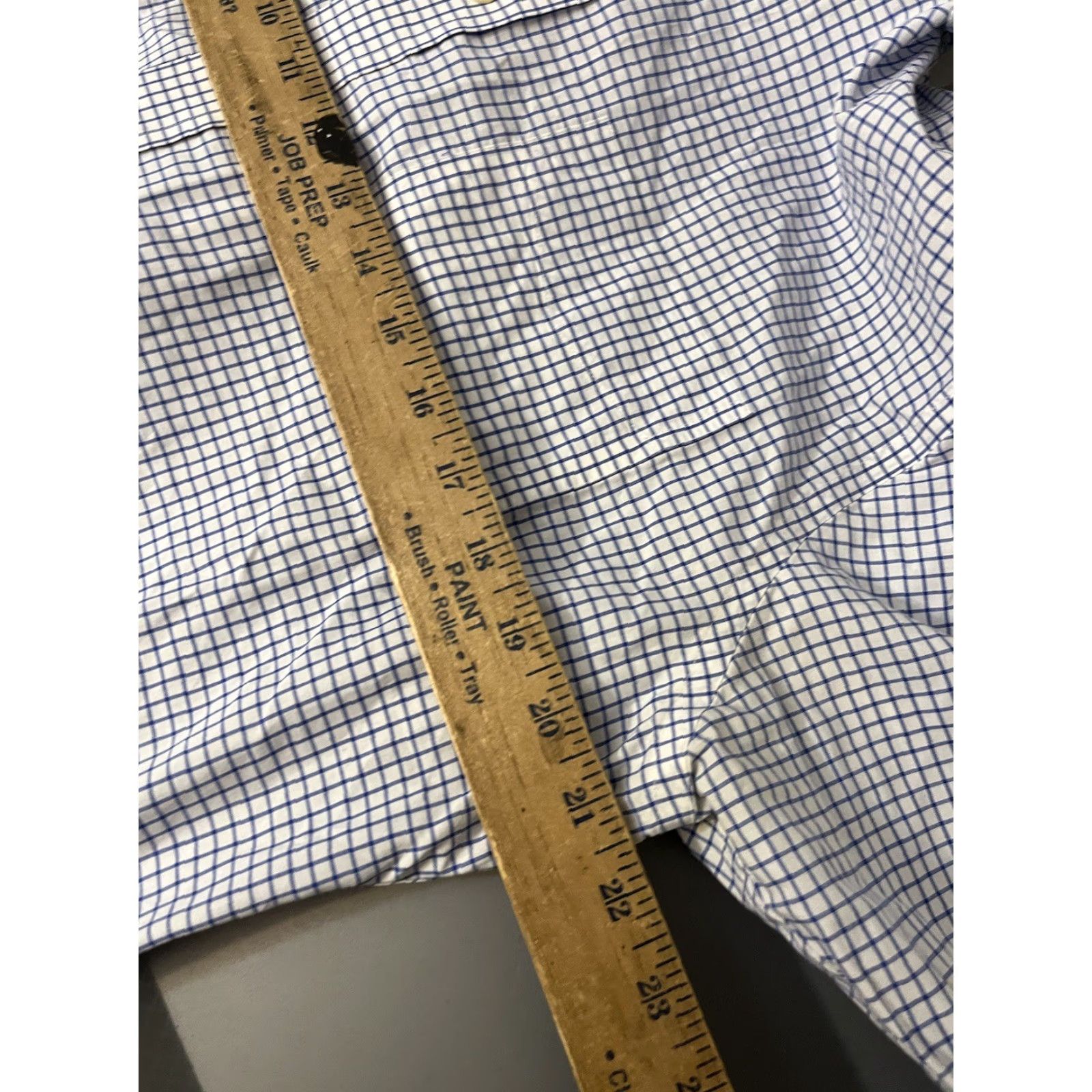 Ralph Lauren Lauren Ralph Lauren Men Shirt Button Classic Fit Non Iron Blue Plaid 15.5 Flaw Size US M / EU 48-50 / 2 - 6 Thumbnail