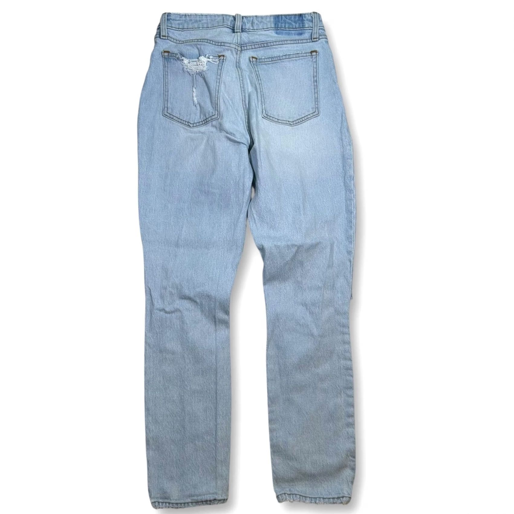 Abercrombie & Fitch Abercrombie & Fitch Ripped High Rise Mom Jeans Distressed Denim Light Wash 26 - Preowned Condition Size 26" / US 2 / IT 38 - 2 Thumbnail