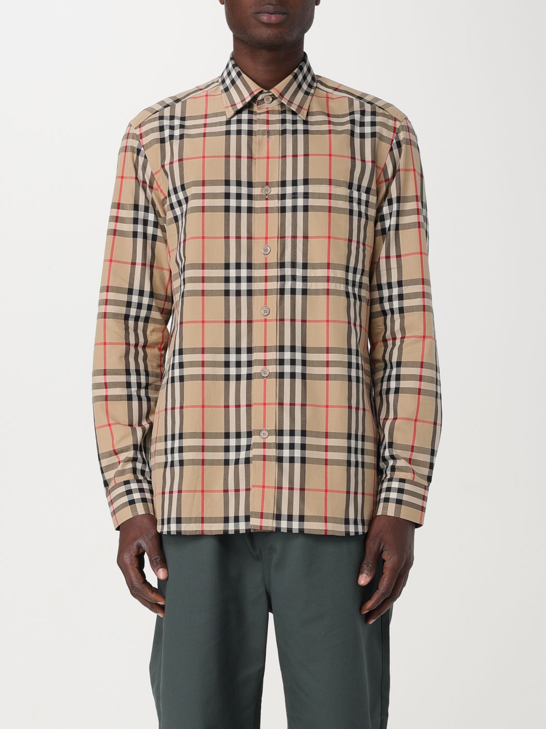 image of Burberry Shirt Men Beige (Size XS)