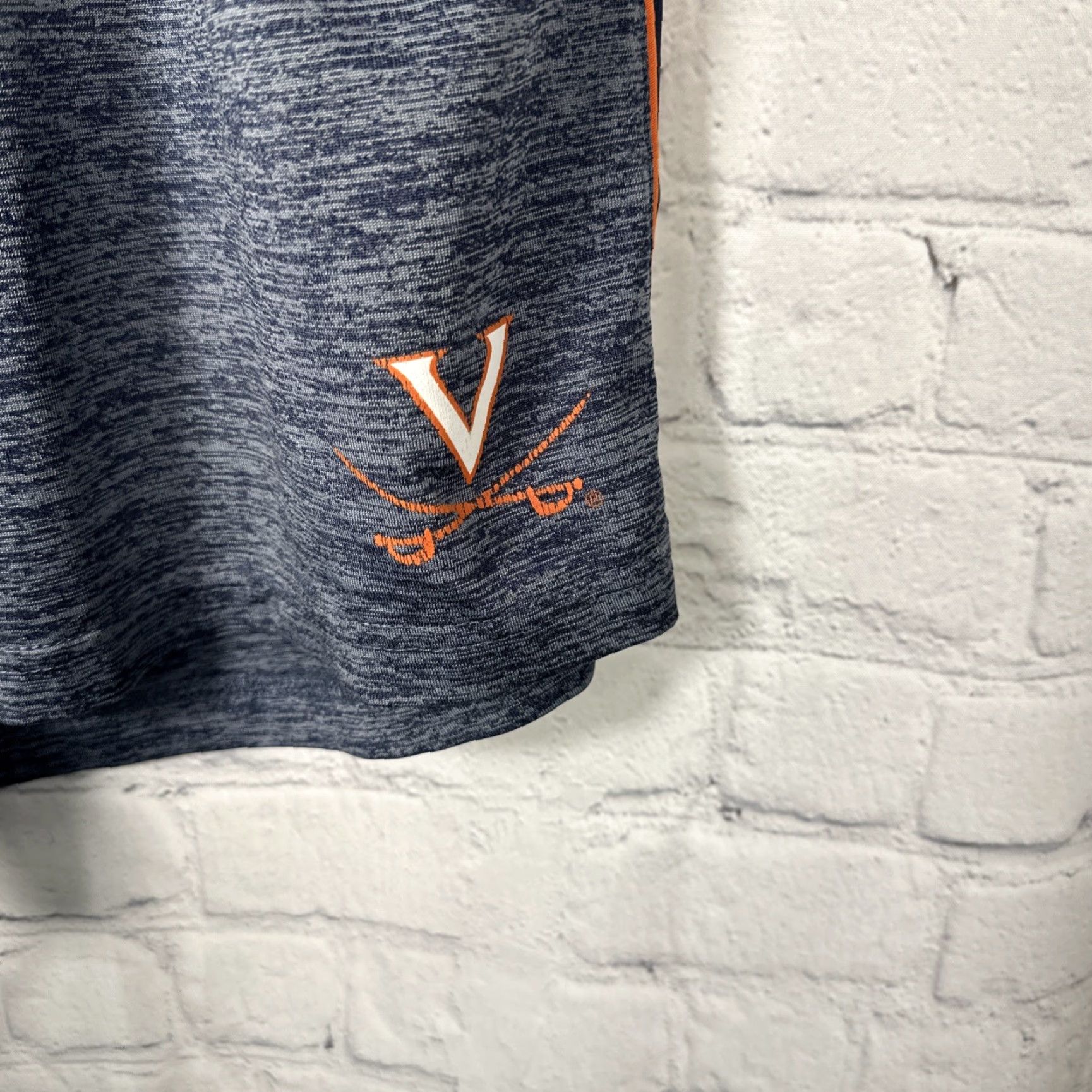 Vintage Virginia Cavaliers UVA Shorts Mens XL Stadium Athletics Elastic Waist Pockets Heather Gray Football University Sweat Size US 36 / EU 52 - 2 Thumbnail