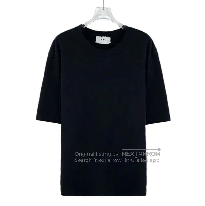 AMI AMI Black Cotton T-Shirt for Women . Size M / US 6-8 / IT 42-44 - 1 Thumbnail