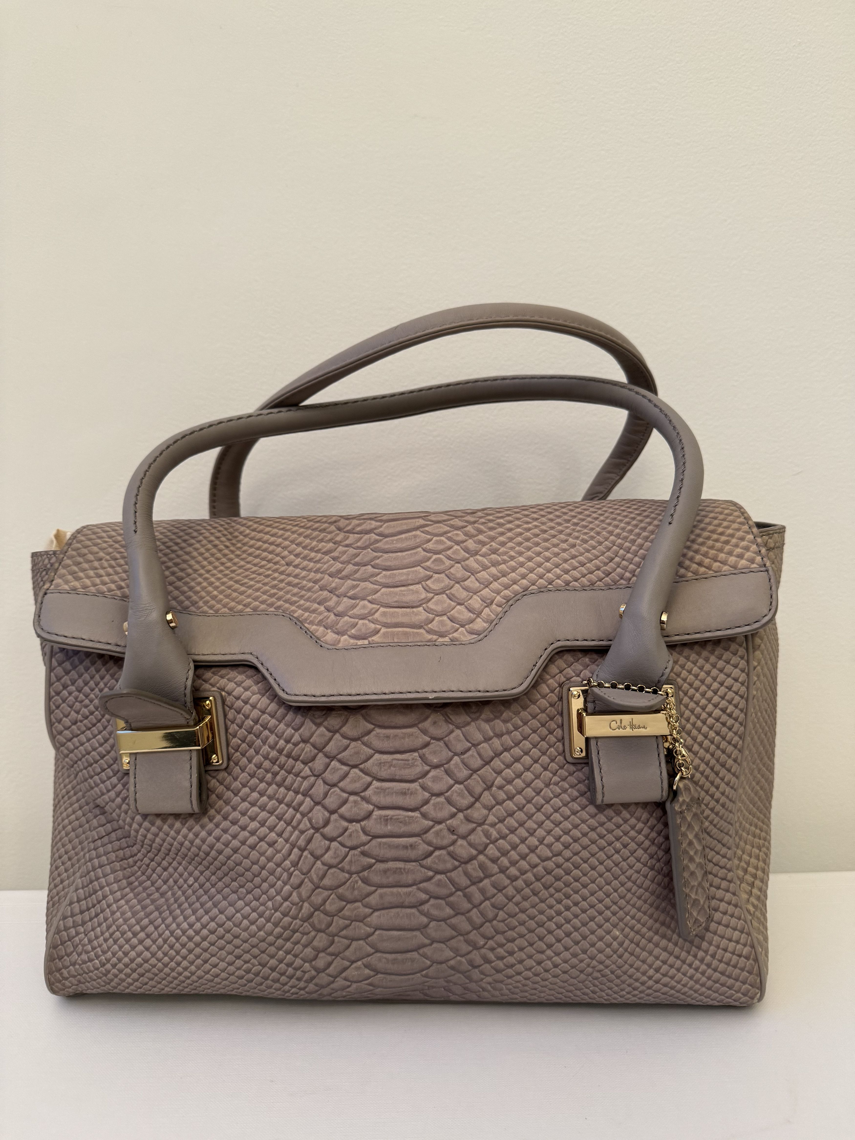 Cole Haan Dust Purple Snake Pattern Leather Bag Size ONE SIZE - 6 Thumbnail