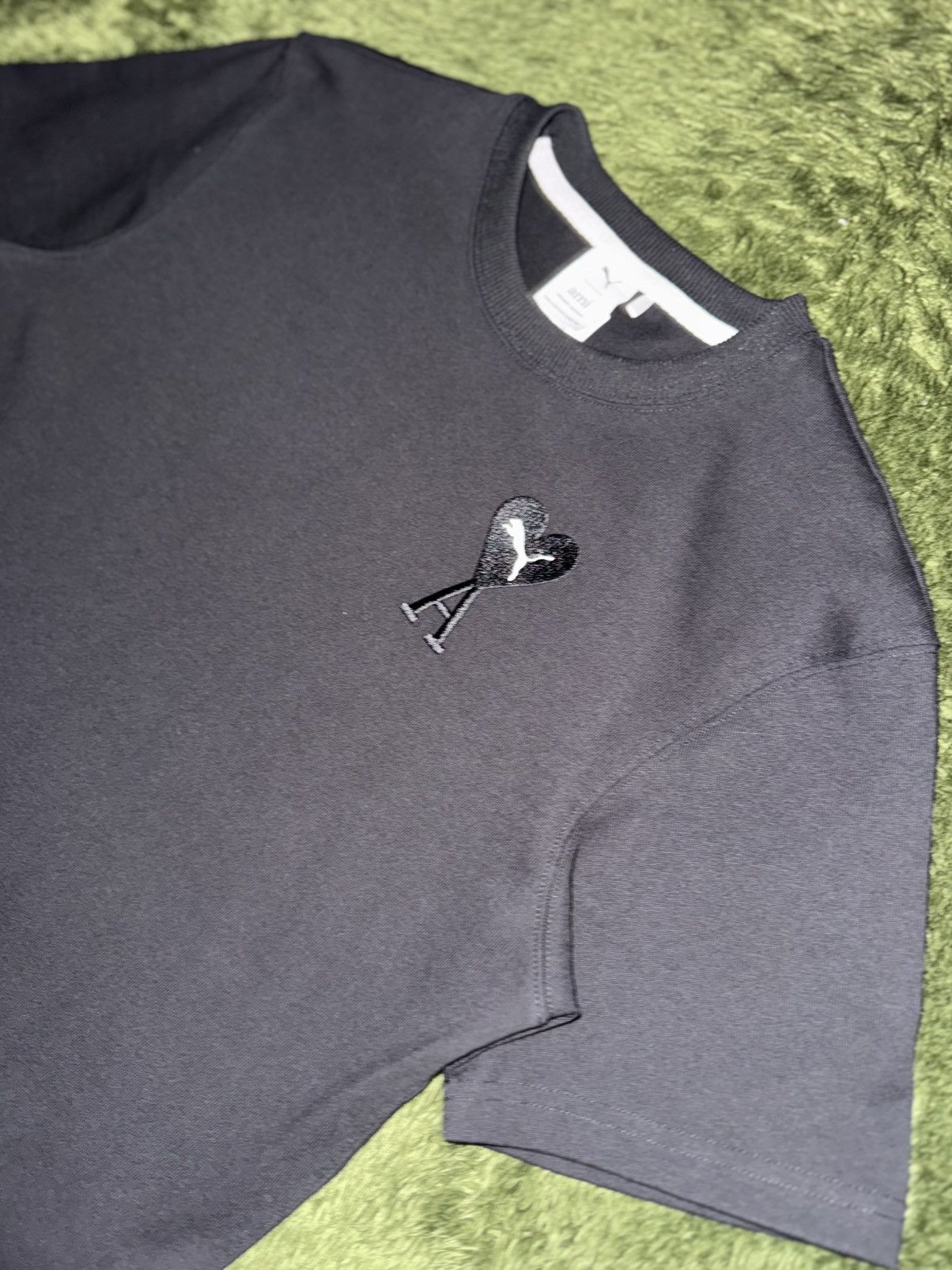 AMI × Puma [S] Puma x AMI Collaboration Embroidered Logo T-Shirt Black Size US S / EU 44-46 / 1 - 2 Thumbnail