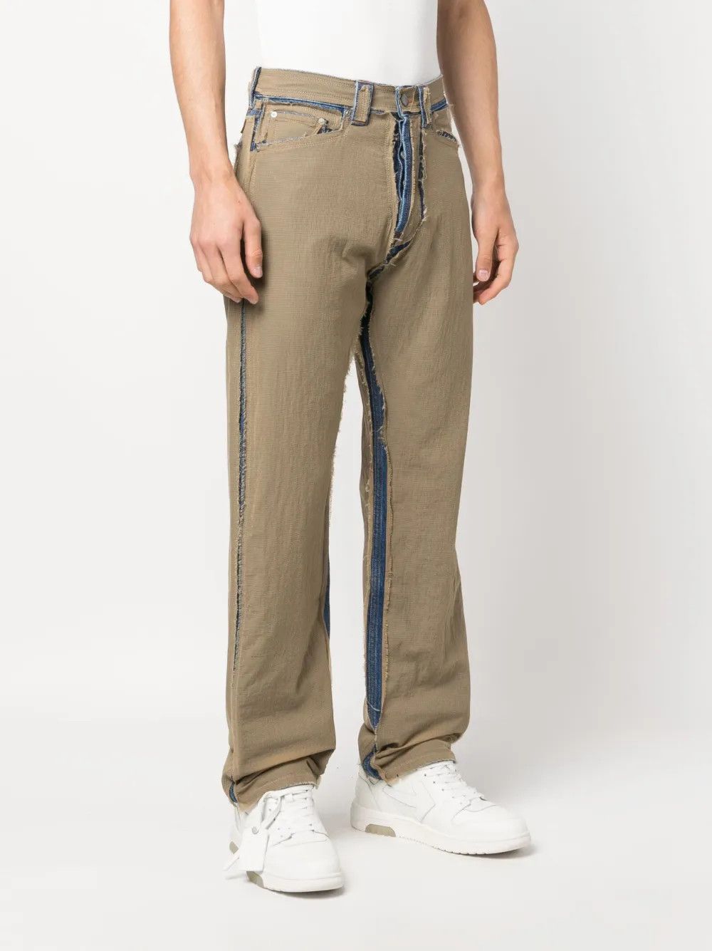 Palm Angels o1y0325 Denim Pant in Beige/Blue Size US 30 / EU 46 - 2 Thumbnail