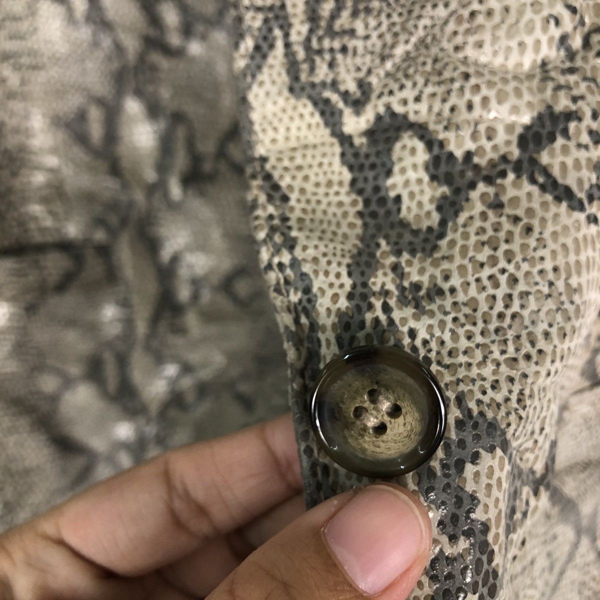 Japanese Brand 🔥Snake Skin Leather Jacket Double Breast Shato Japan Made Size US S / EU 44-46 / 1 - 14 Thumbnail