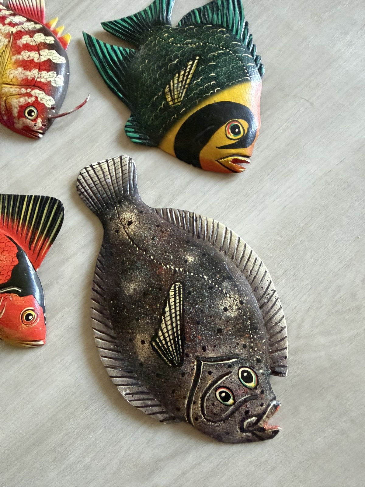 Vintage Vintage 70s 80s Handcrafted Wooden Tropical Fish Tiki Boho Size ONE SIZE - 5 Thumbnail