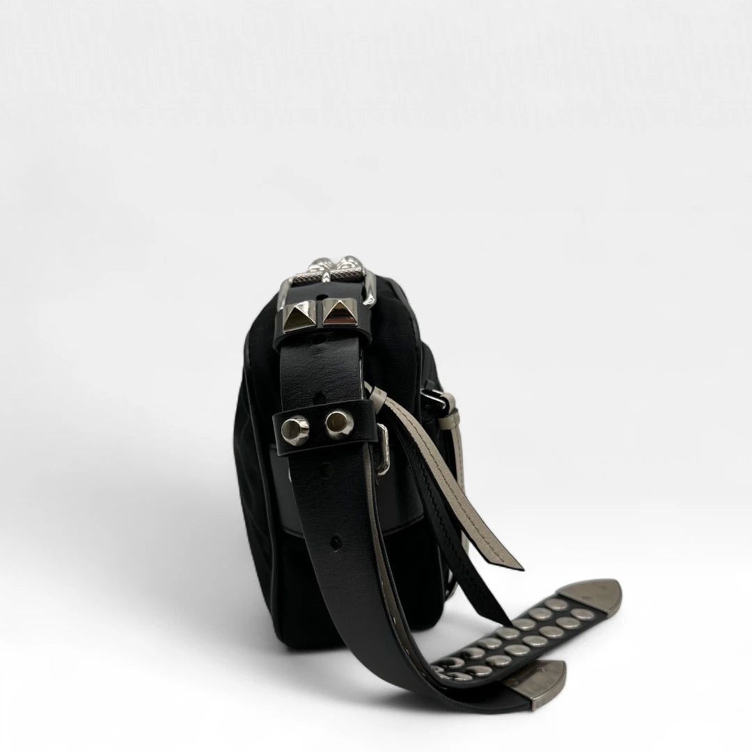 Prada Prada Shoulderbag Rockstar Studded AW18 nylon black Size ONE SIZE - 4 Thumbnail